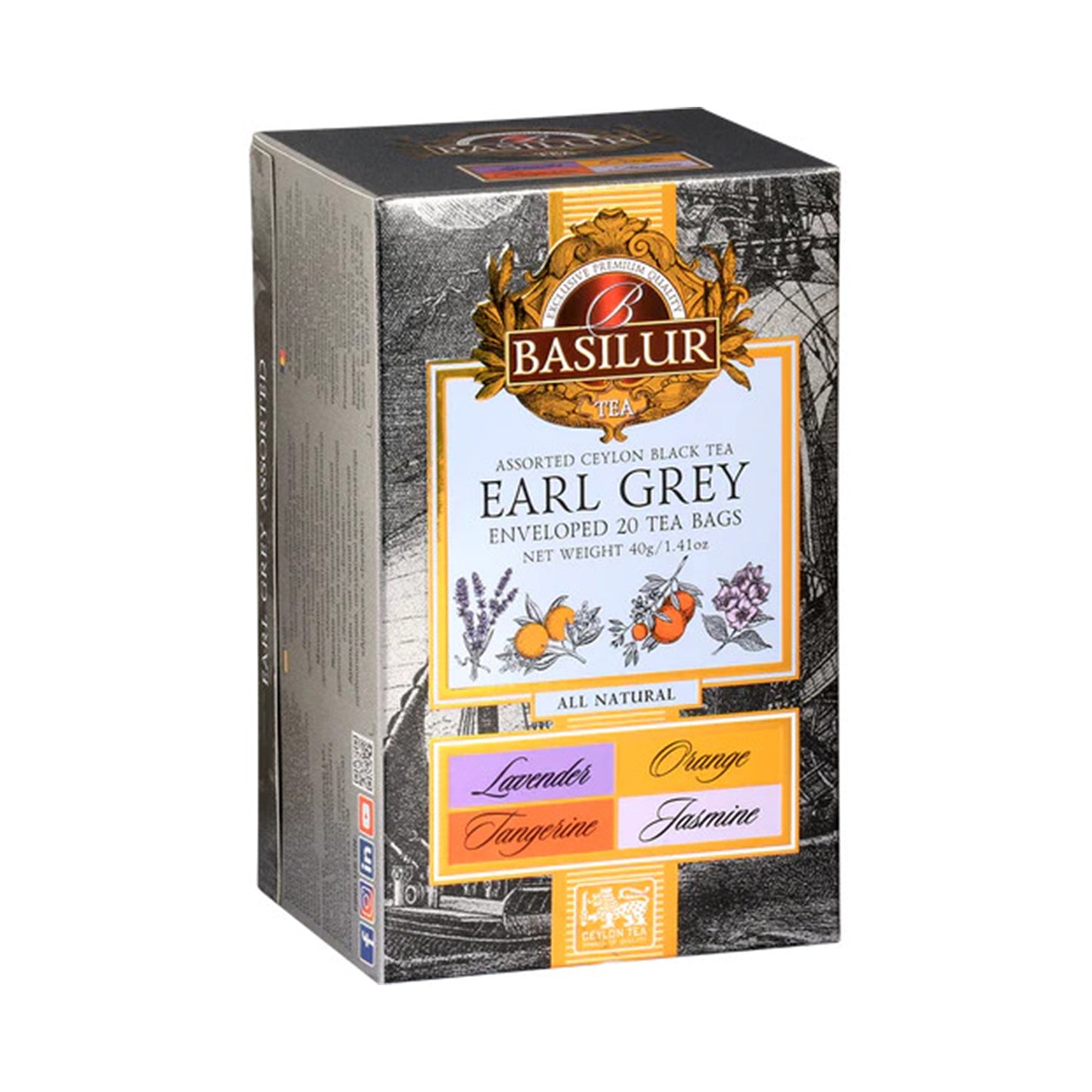 Basilur Earl Grey Koleksiyonu (40g) 20 Poşet Çay