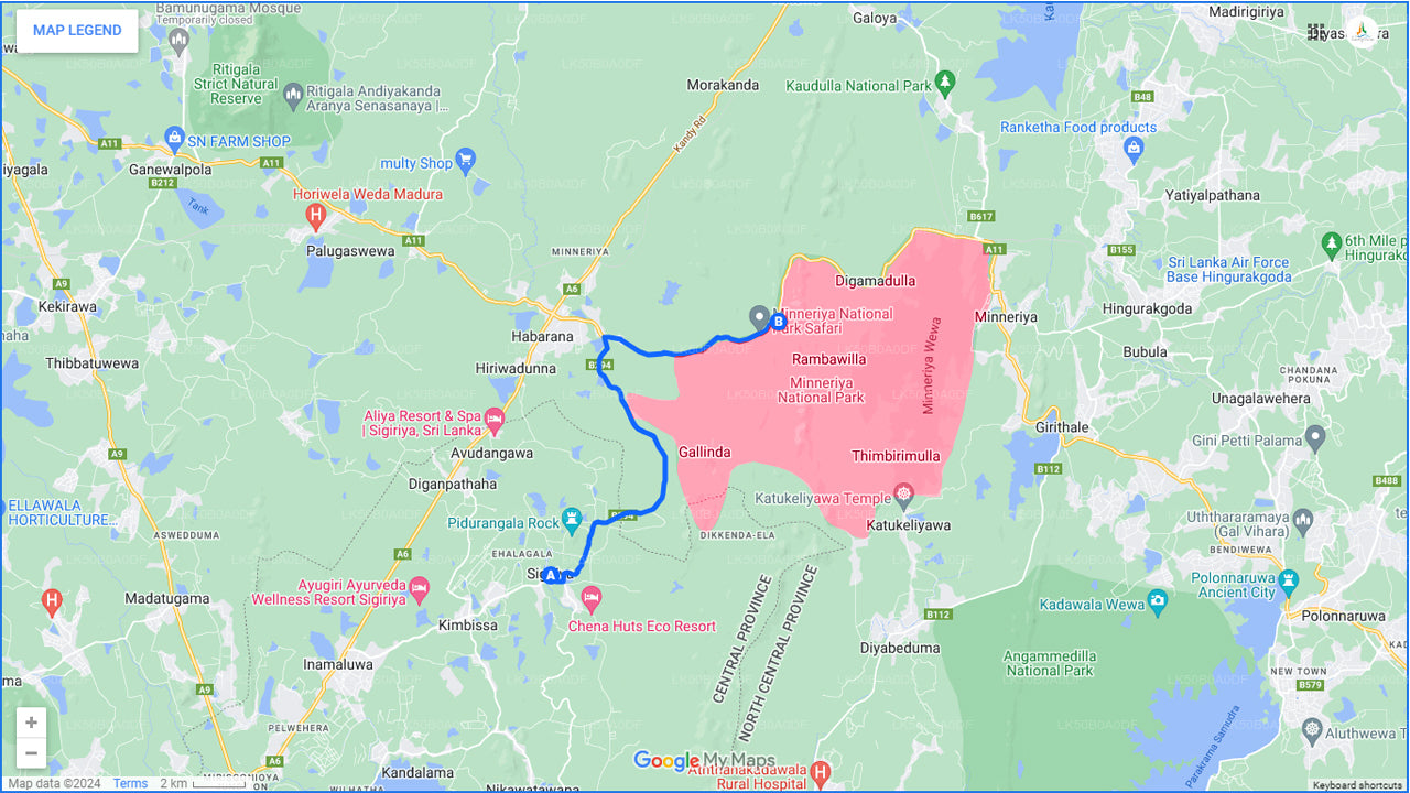 Sigiriya'dan Minneriya Milli Parkı Özel Safari