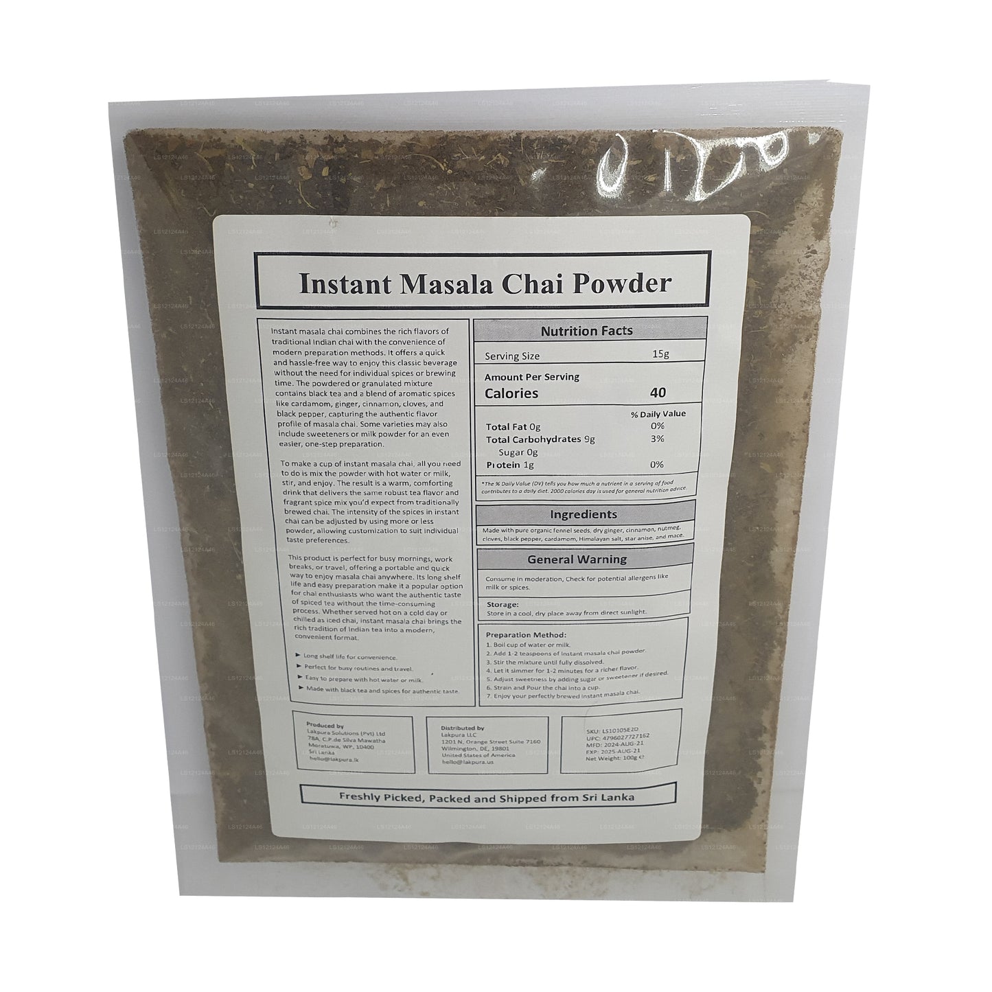 Lakpura Chai Masala Tozu (100g)
