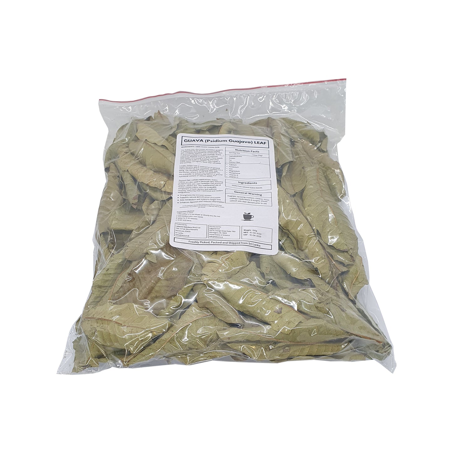 Lakpura Kurutulmuş Guava Yaprakları