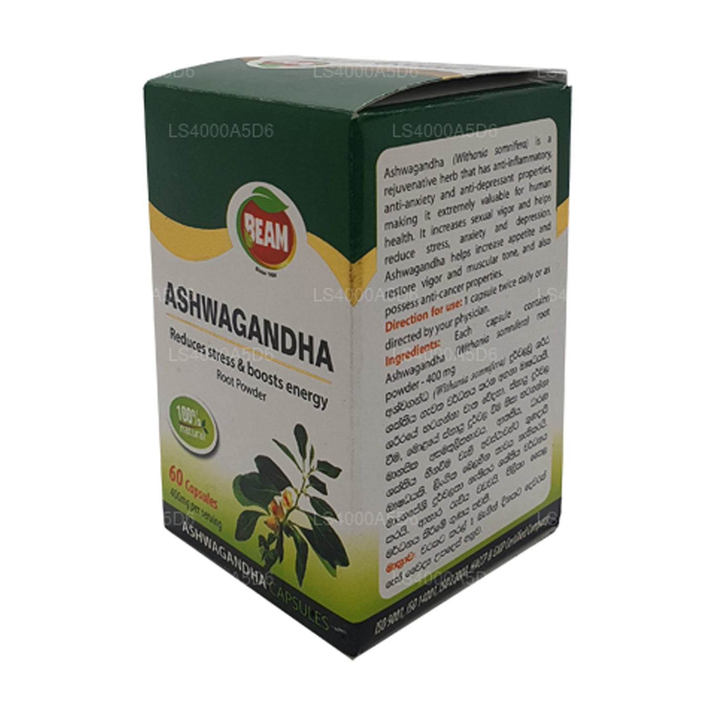 BeAM Ashwagandha Kapsülleri (60 Kapaklı)