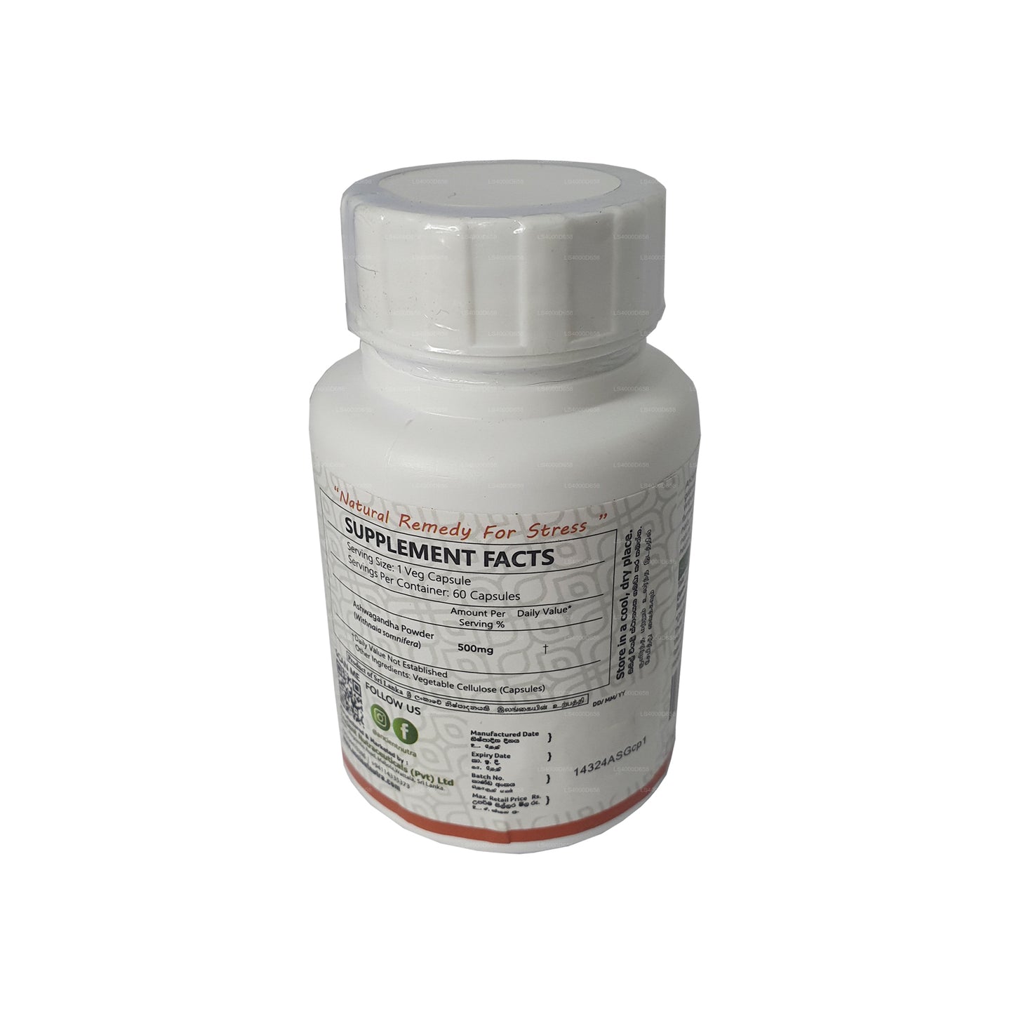 Antik Nutrasötikler Doğal Ashwagandha (60 Caps)