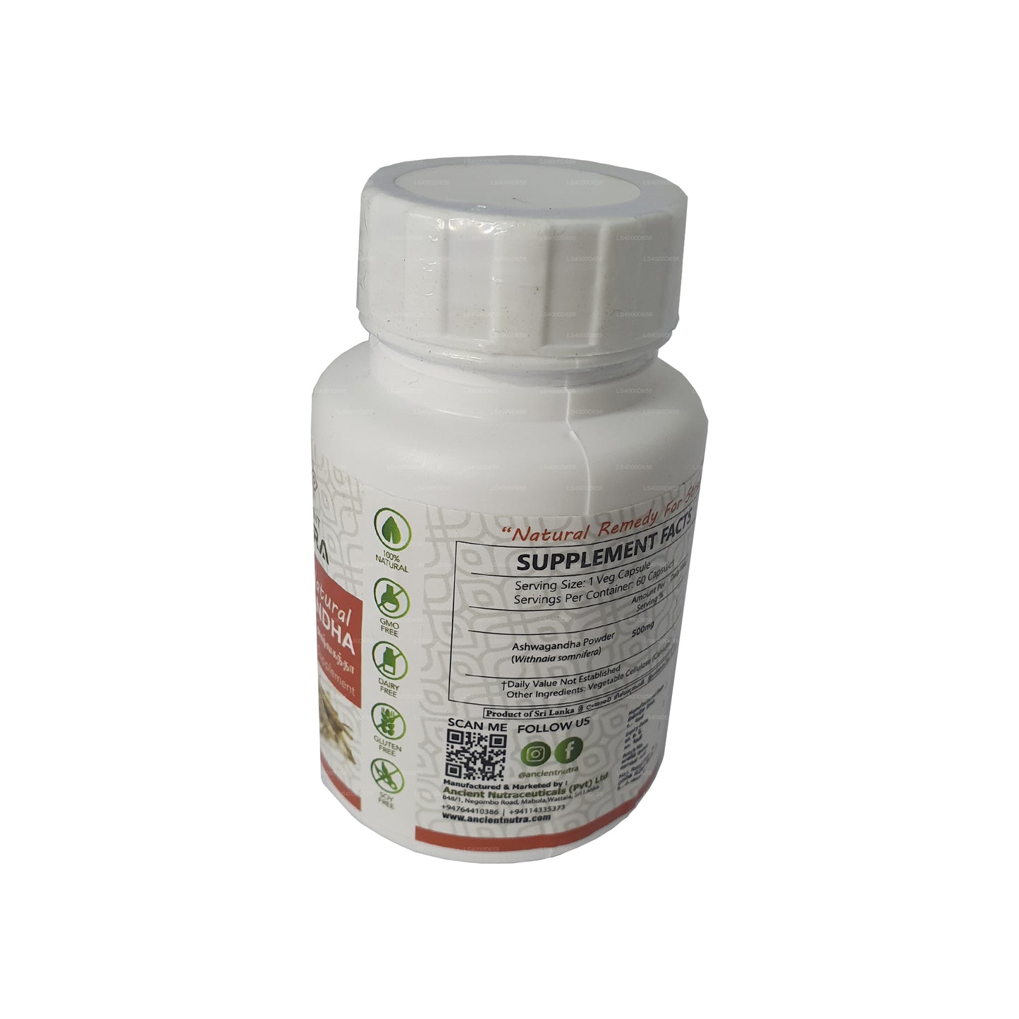 Antik Nutrasötikler Doğal Ashwagandha (60 Caps)