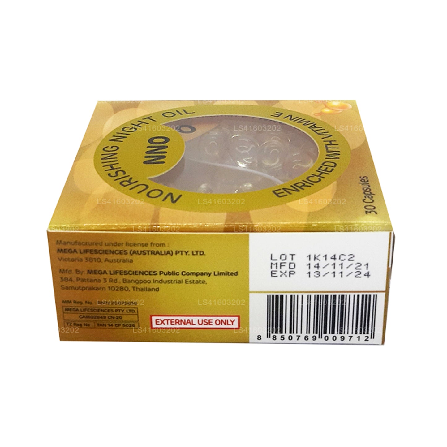 E Vitamini ve Jojoba Yağı ile NNO Besleyici Gece Yağı (30 Kapak)