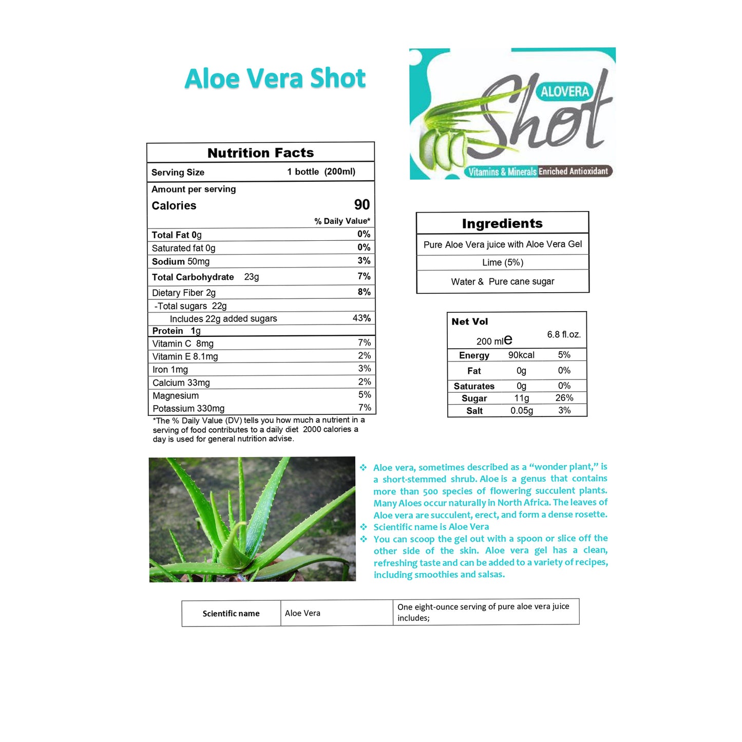 CAP Seylan Alovera Shot (200ml)