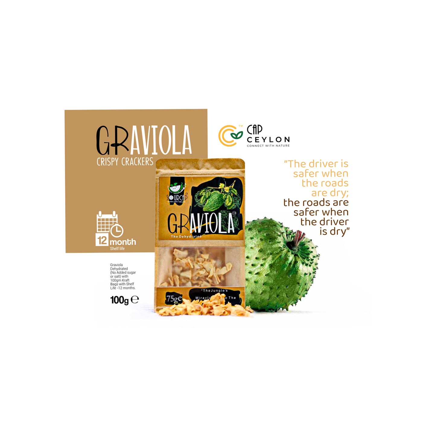 CAP Seylan Graviola Çıtır Kraker (75g)
