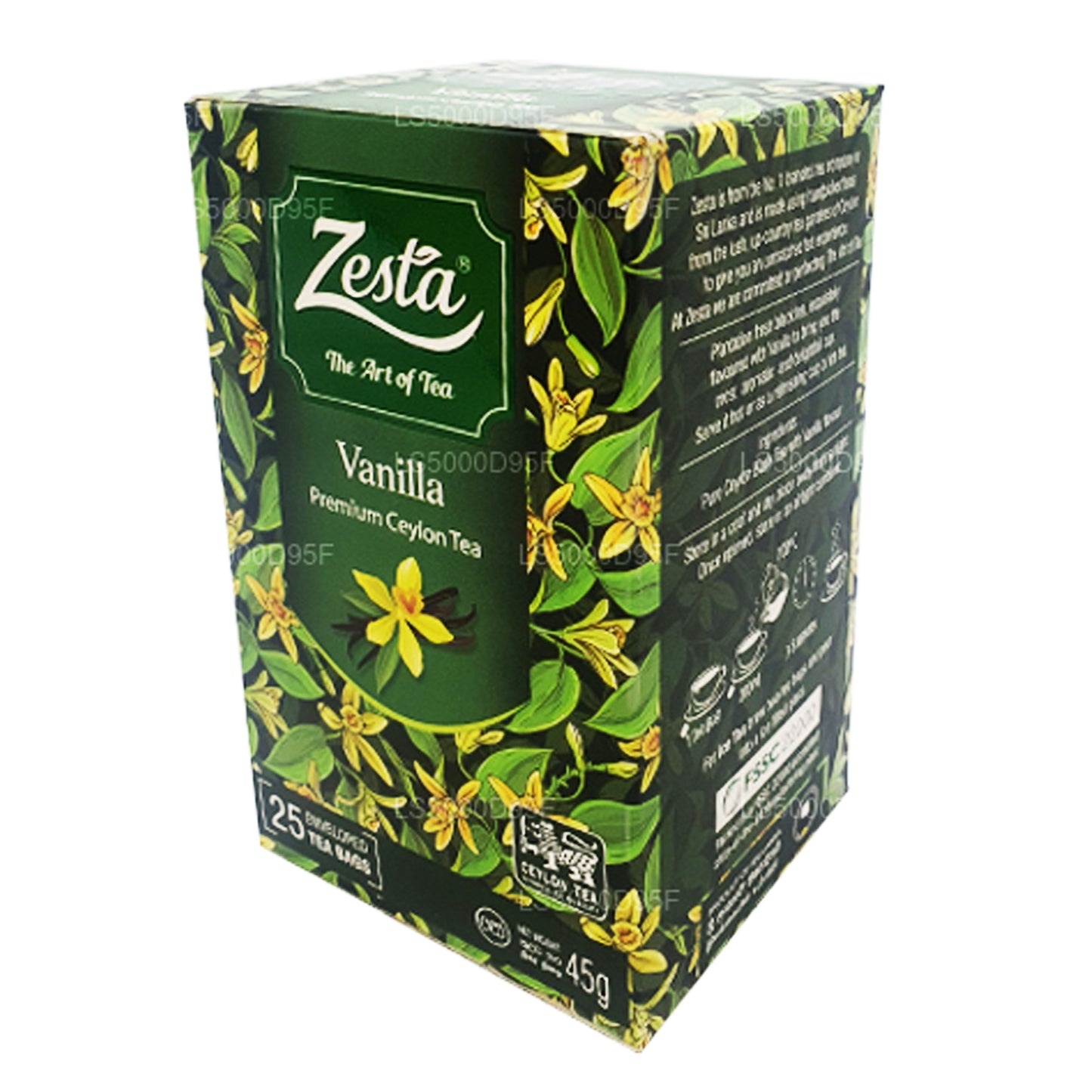 Zesta Vanilyalı Siyah Çay (45g) 25 Çay Poşeti
