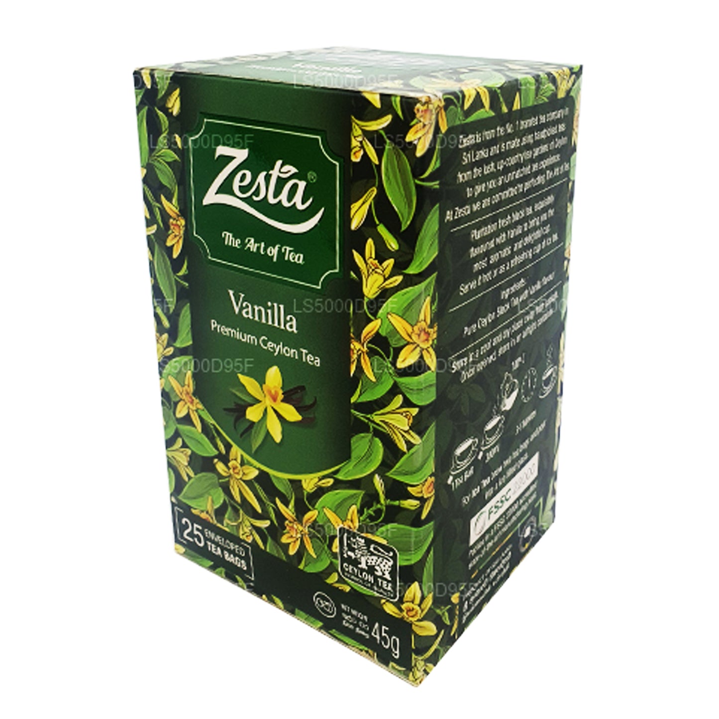 Zesta Vanilyalı Siyah Çay (45g) 25 Çay Poşeti