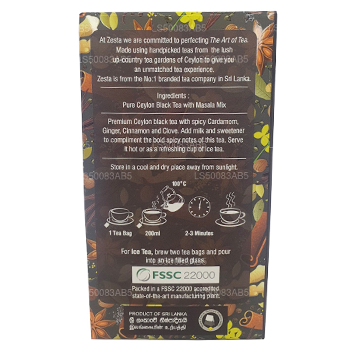 Zesta Masala Chai (45g) 25 Çay Poşeti