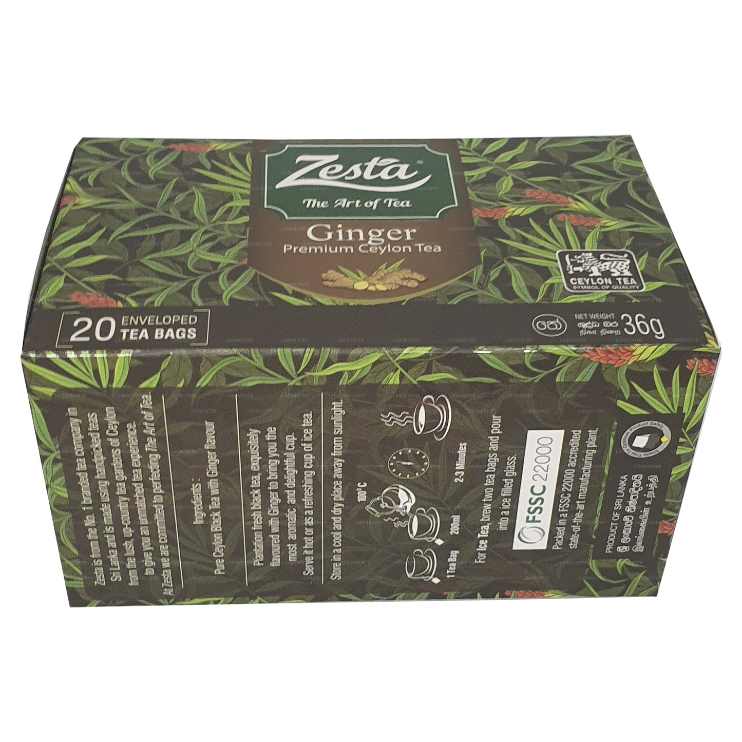 Zesta Zencefil Premium Seylan Çayı (36g) 20 Poşet Çay