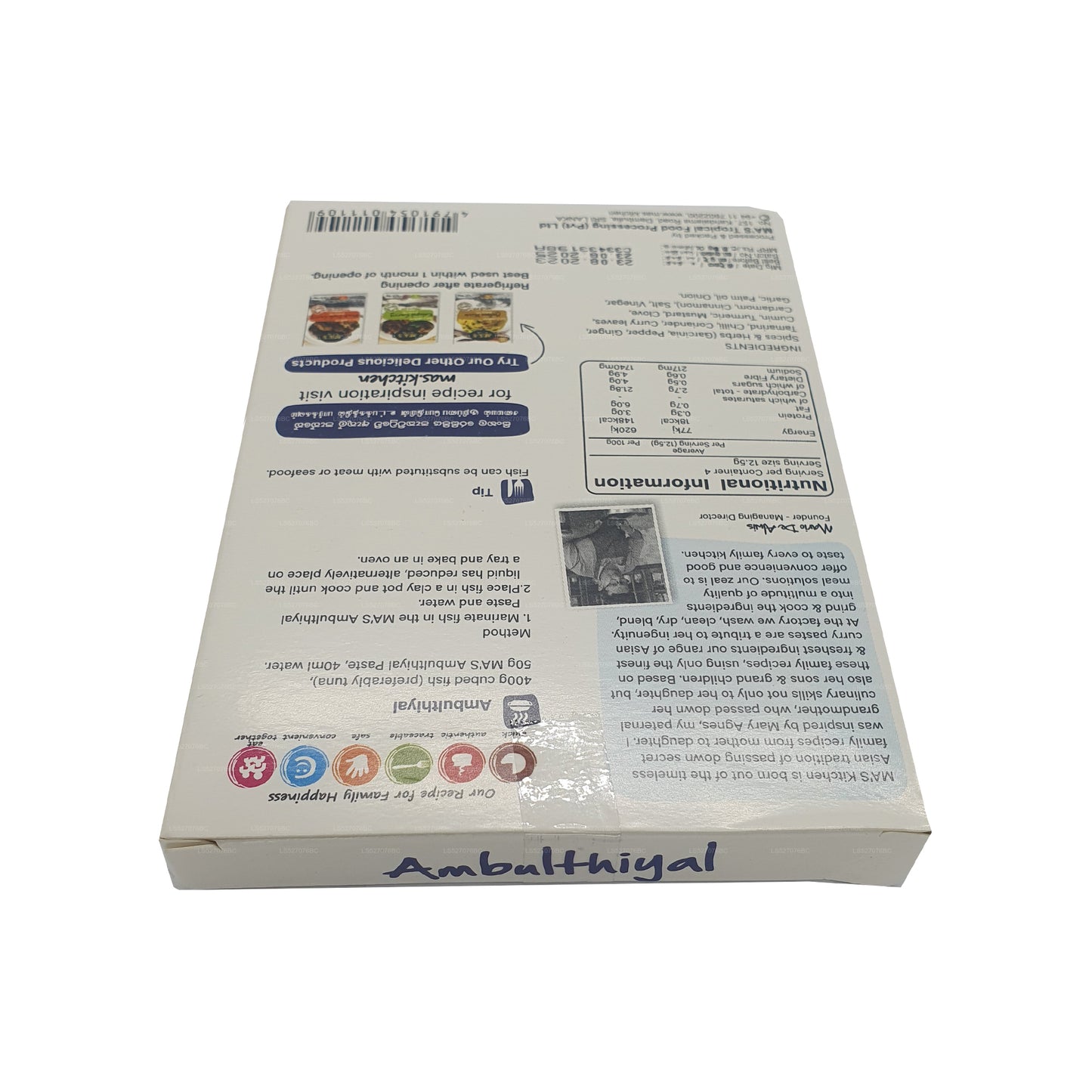 MA's Kitchen Balık Ambulthiyal Pastası (50g)
