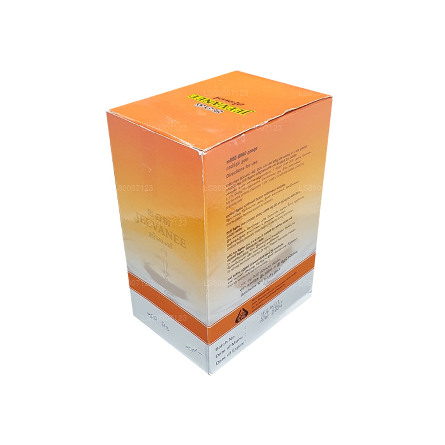 Jeevanee Portakal Aromalı Oral Rehidrasyon Tuzları (25 Poşet)