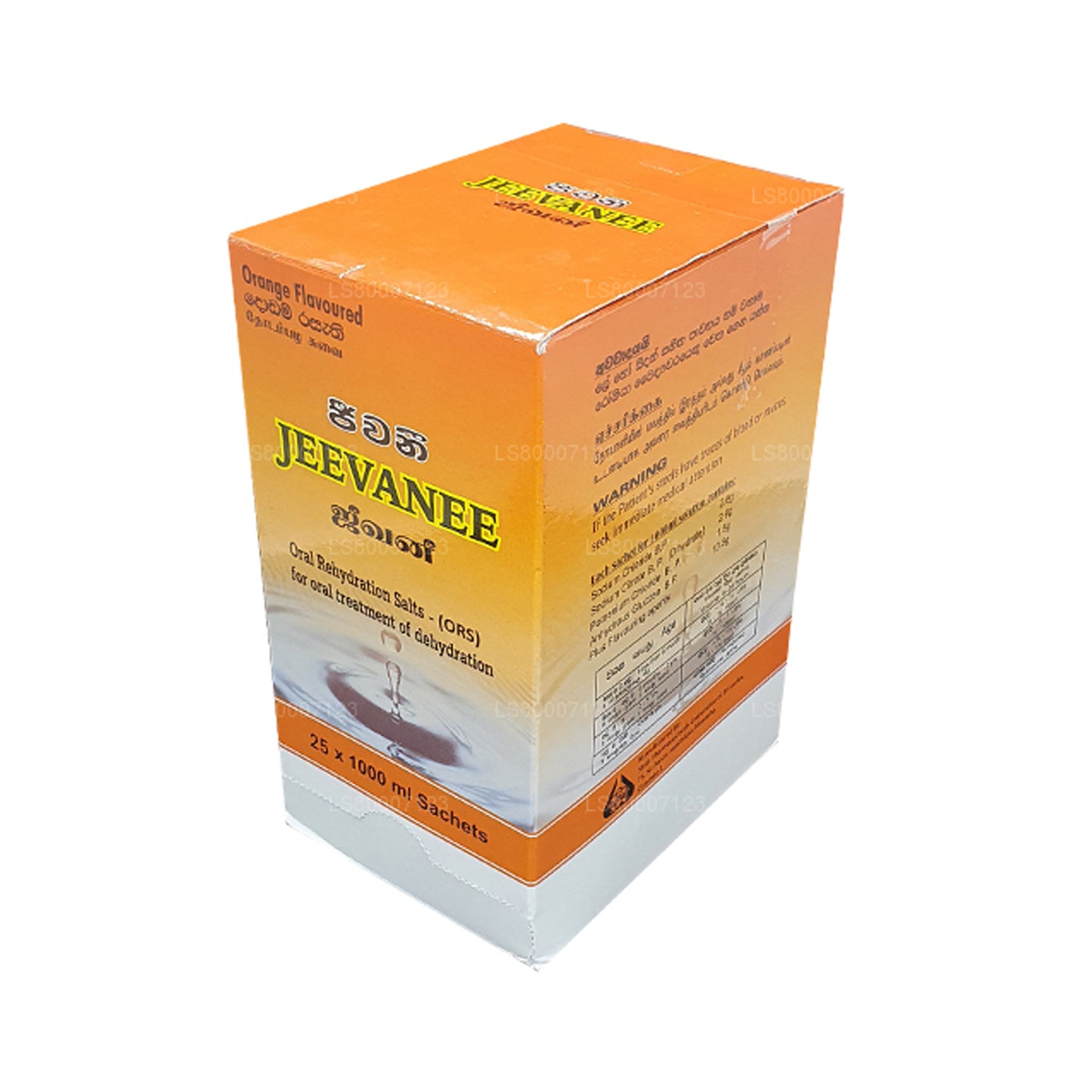 Jeevanee Portakal Aromalı Oral Rehidrasyon Tuzları (25 Poşet)