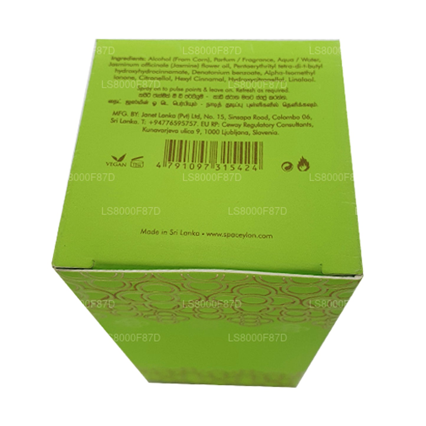 Spa Seylan Gecesi Yasemin Eau De Parfüm Esansiyel Yağı Karışımlı (50ml)
