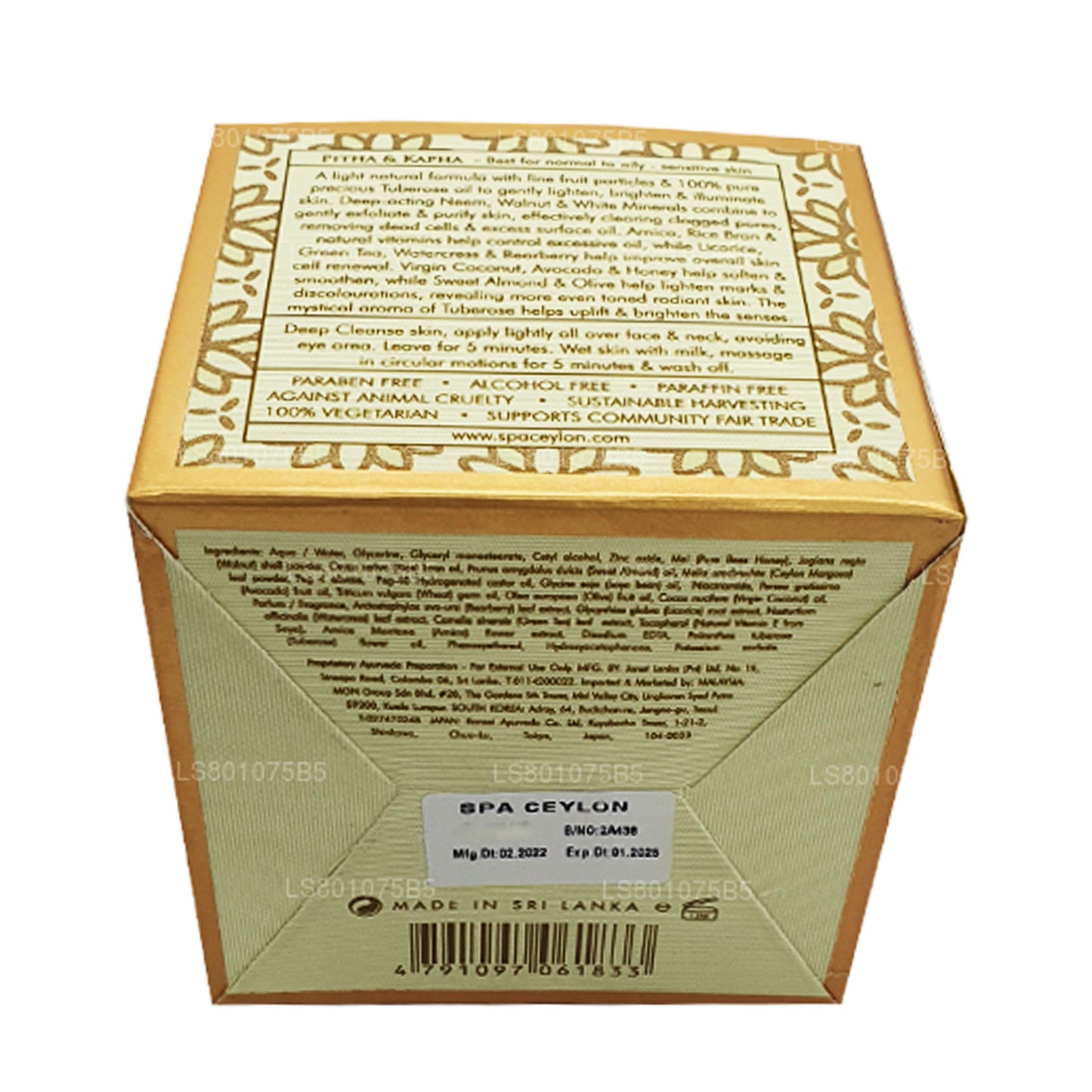 Spa Seylan Beyaz Sümbülteberoz Yüz Ovma (100g)