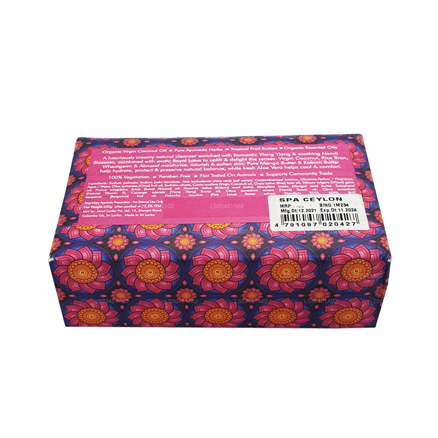 Spa Seylan Pembe Lotus Badem Lüks Sabun (250g)