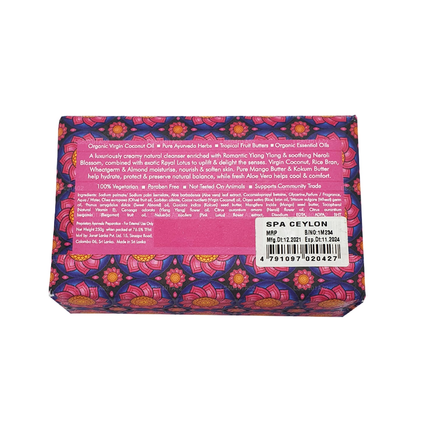 Spa Seylan Pembe Lotus Badem Lüks Sabun (250g)
