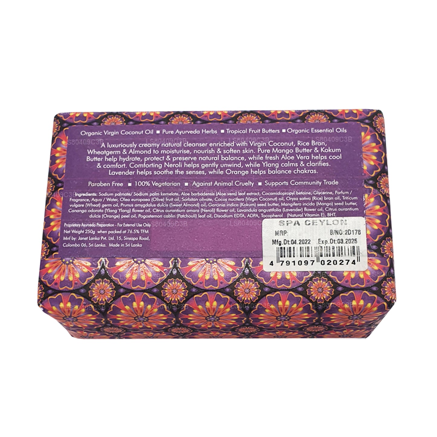 Spa Seylan Lavanta Neroli Ylang Lüks Sabun (250g)
