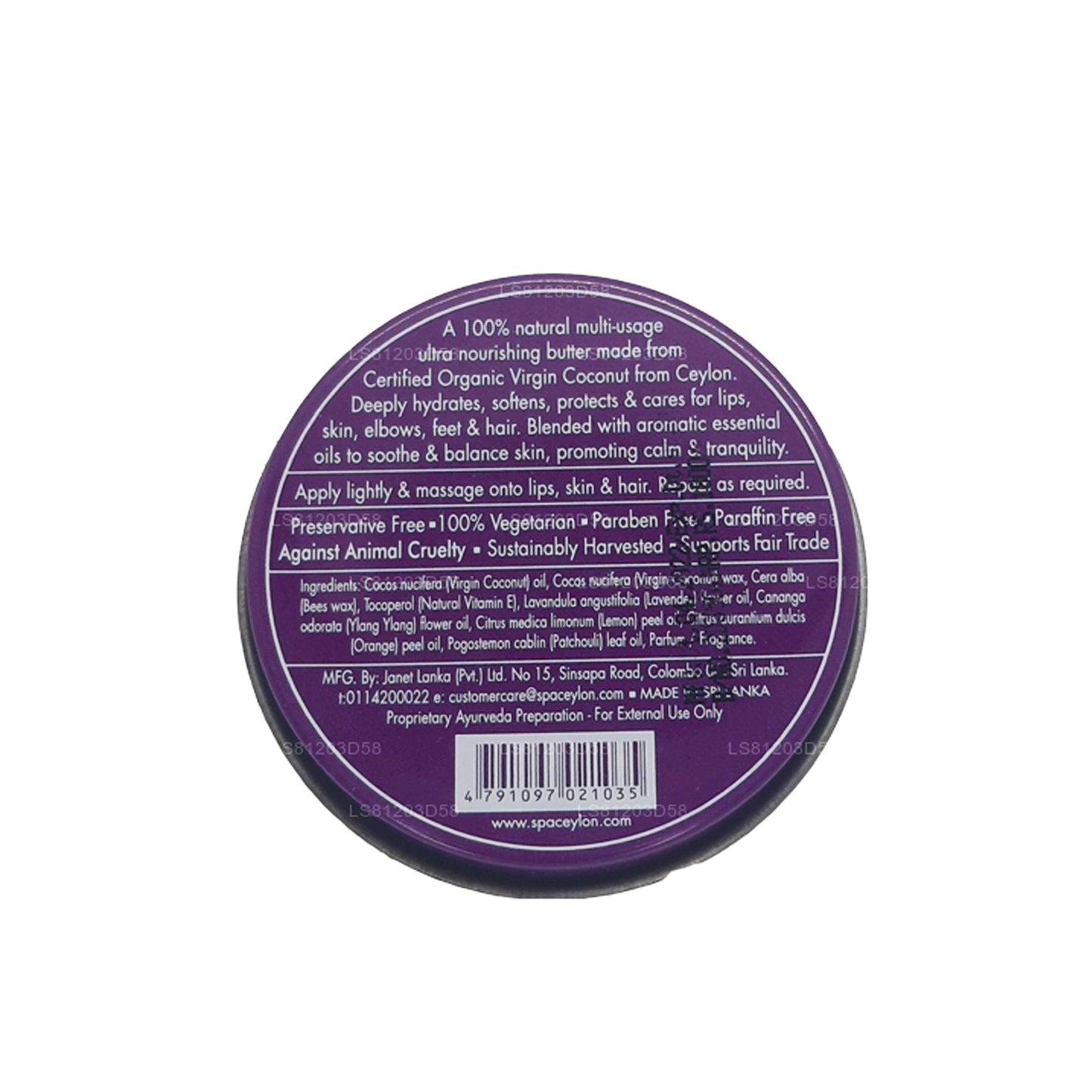 Spa Seylan Ylang Lavanta Bakire Hindistan Cevizi Doğal Tereyağı (25g)