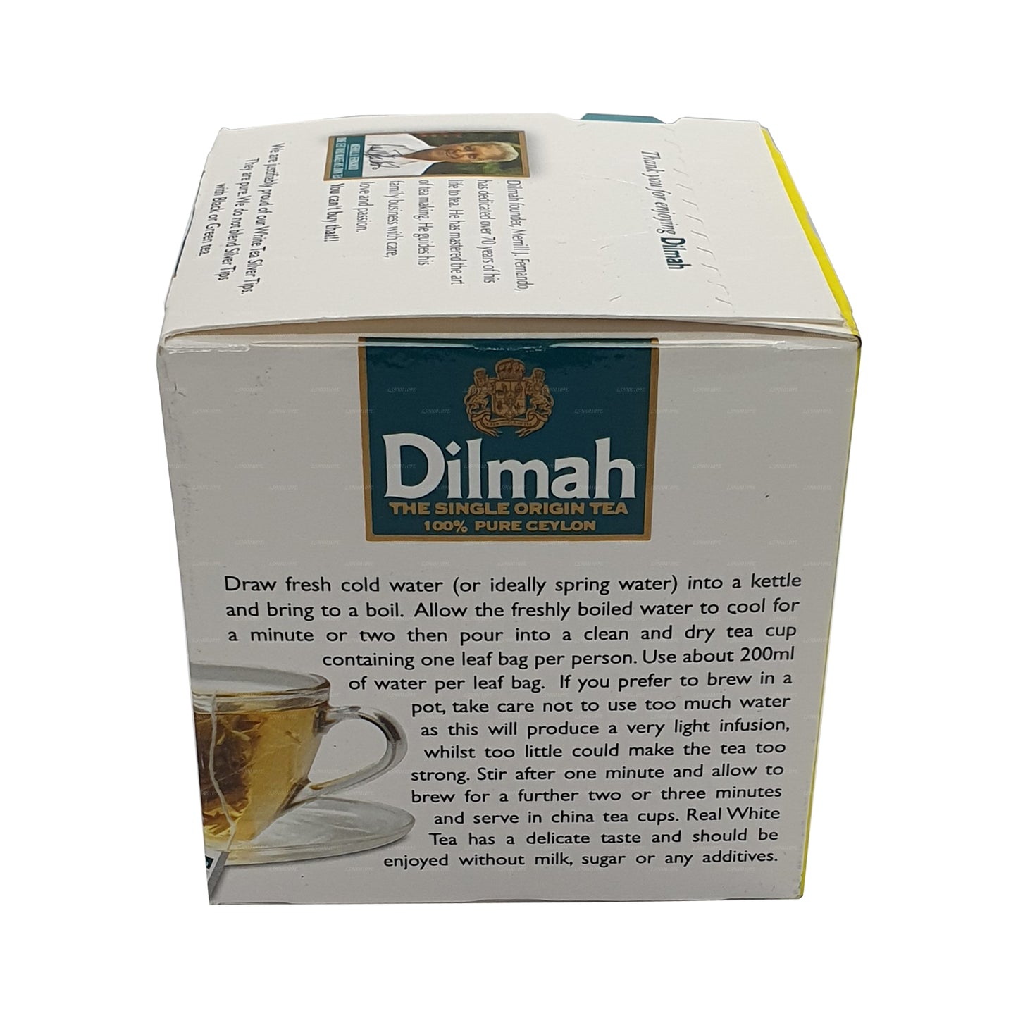 Dilmah Gerçek Beyaz Çay Seylan Gümüş İpuçları (20g) 10 Çay Poşetleri
