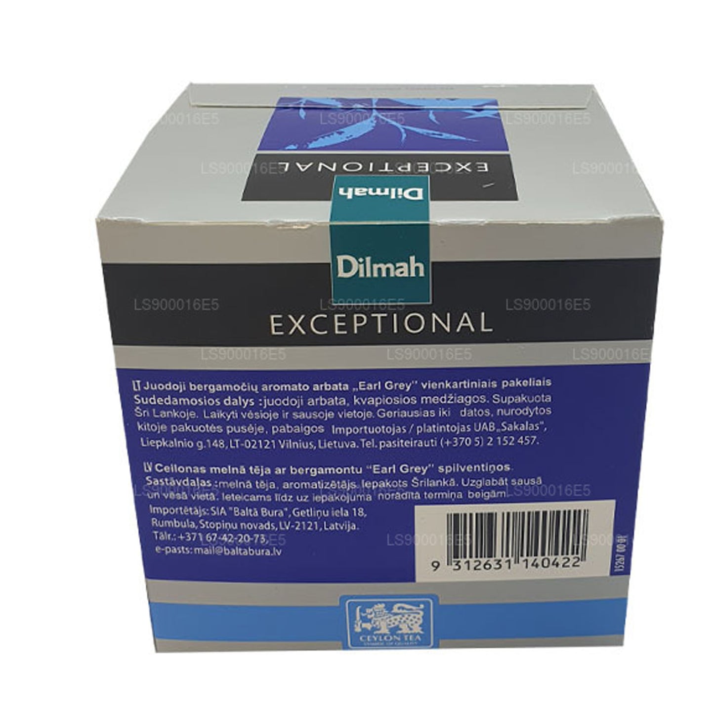 Dilmah Olağanüstü Zarif Earl Grey Gerçek Yaprak Çay (40g) 20 Çay Poşeti
