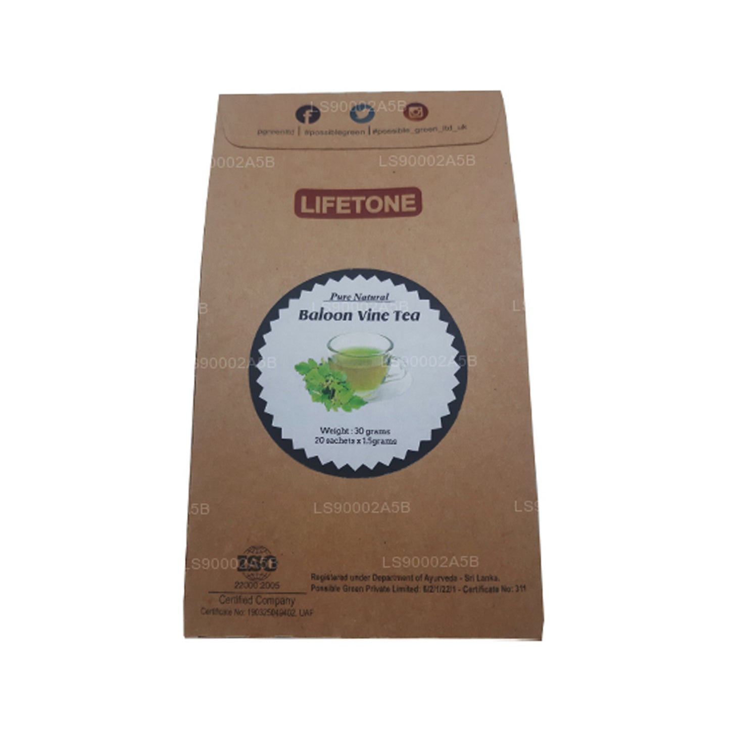 Lifetone Balon Asma Çayı (30g) 20 Çay Poşeti