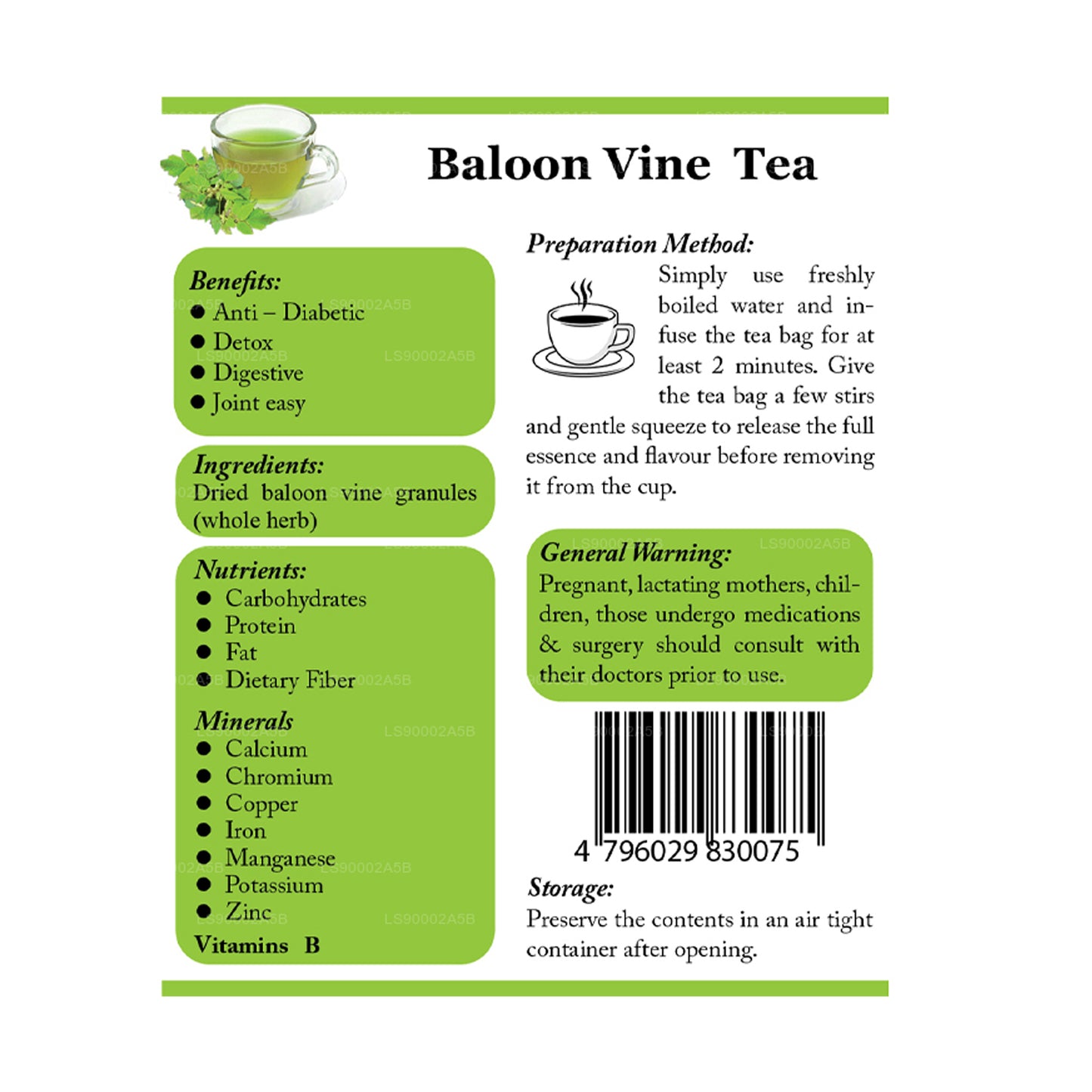 Lifetone Balon Asma Çayı (30g) 20 Çay Poşeti
