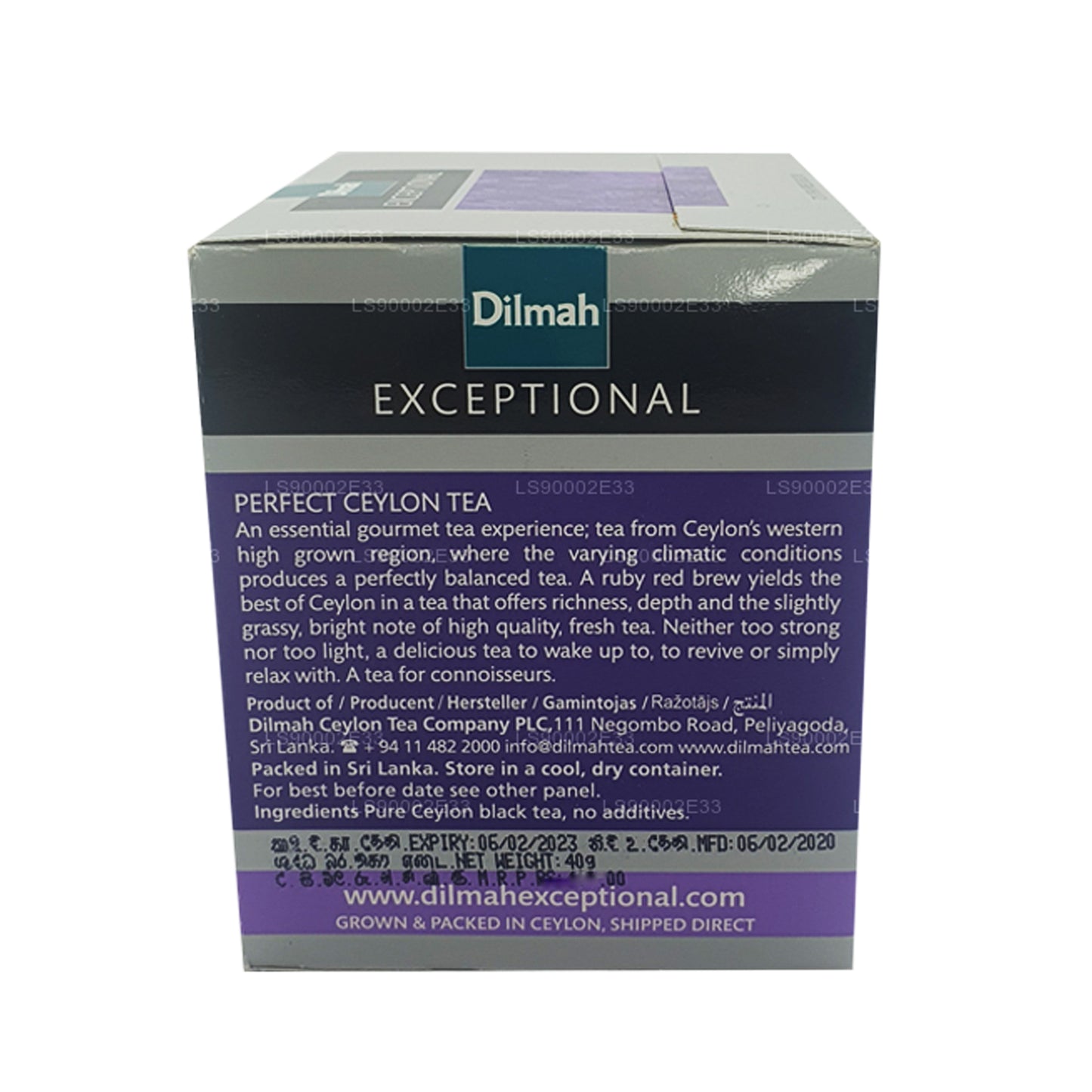 Dilmah Olağanüstü Mükemmel Seylan Gerçek Yaprak Çayı (40g) 20 Etiketli Çanta