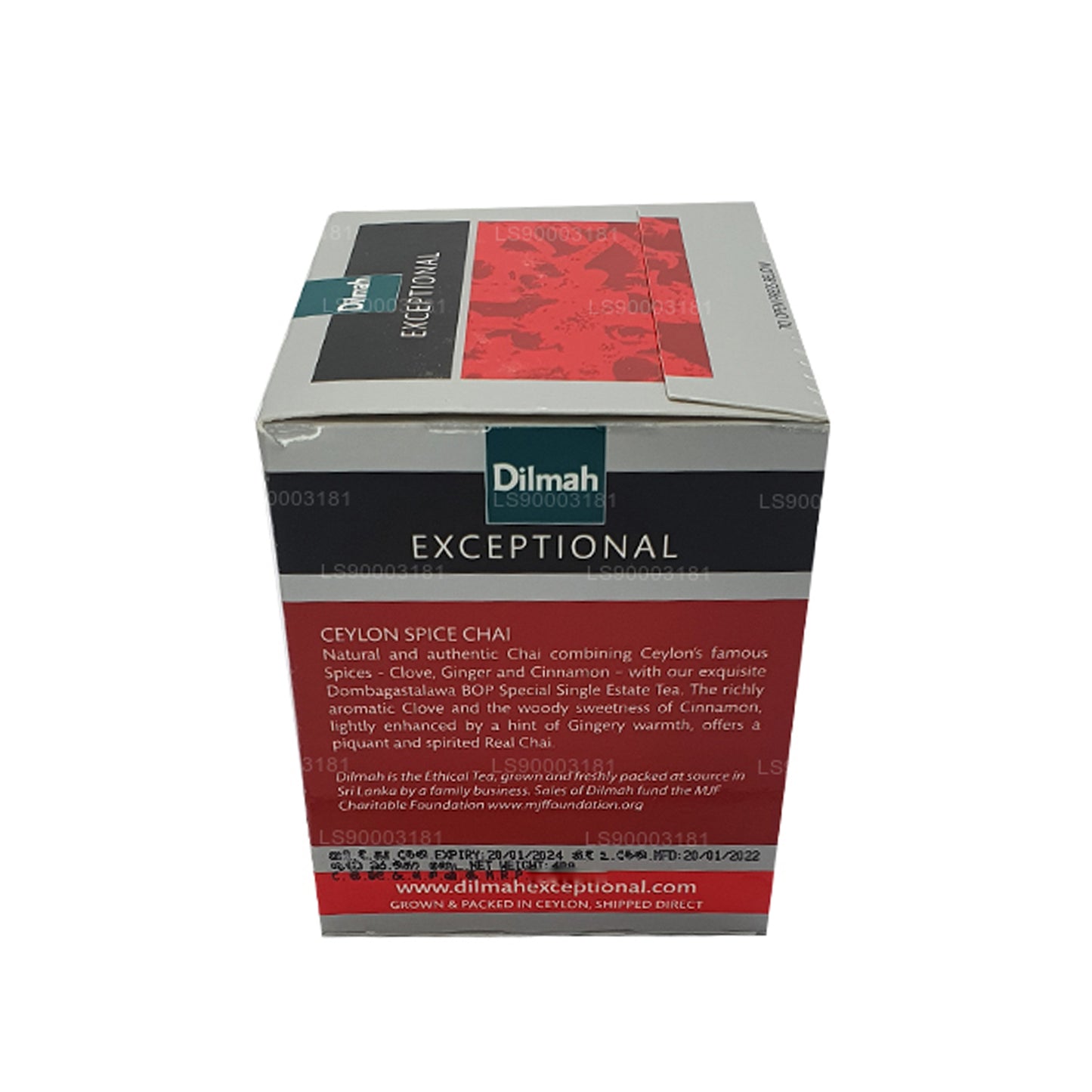 Dilmah Olağanüstü Seylan Baharat Chai (40g) 20 Çay Poşetleri