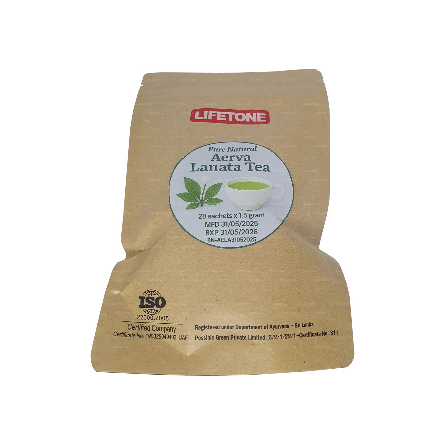 Lifetone (Polpala, Mountain Knotgrass) Aerva Lanata (30g) 20 Çay Poşetleri