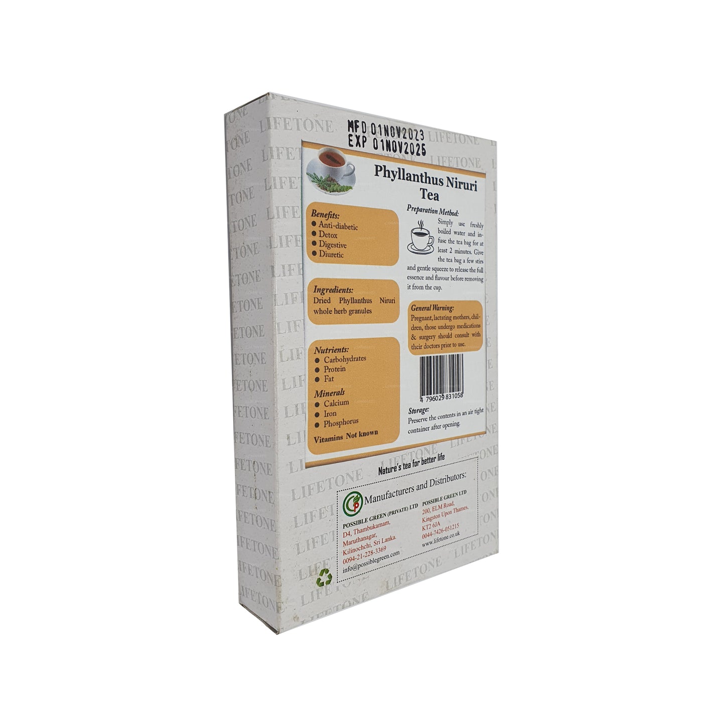 Lifetone Phylanthus Nirurii Çayı (40g)