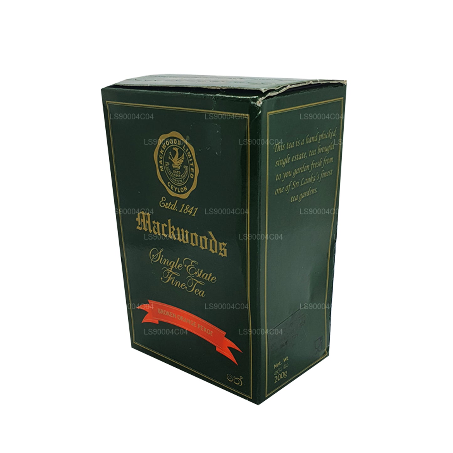 Mackwoods Single Estate Saf Seylan Çayı (BOP) Kırık Turuncu Pekoe (200g)
