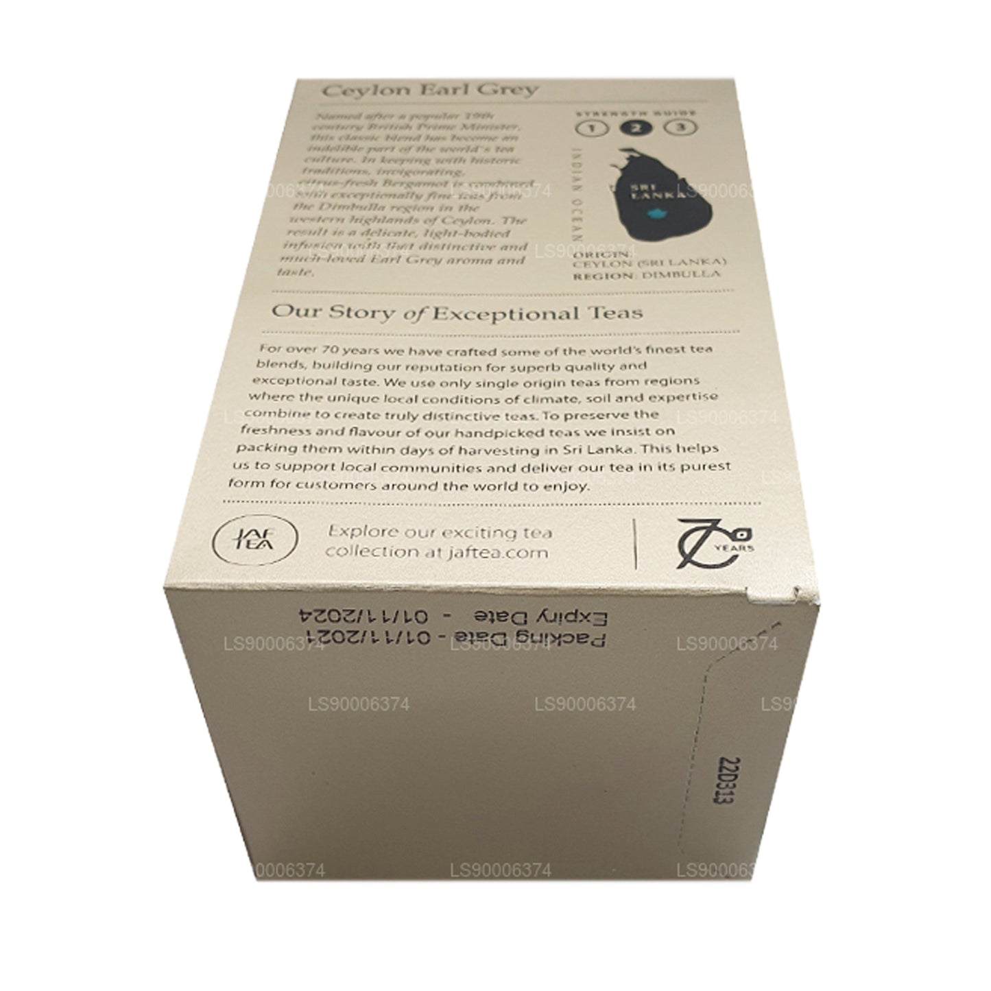 Jaf Çay Seylan Earl Grey (40g) 20 Çay Poşetleri