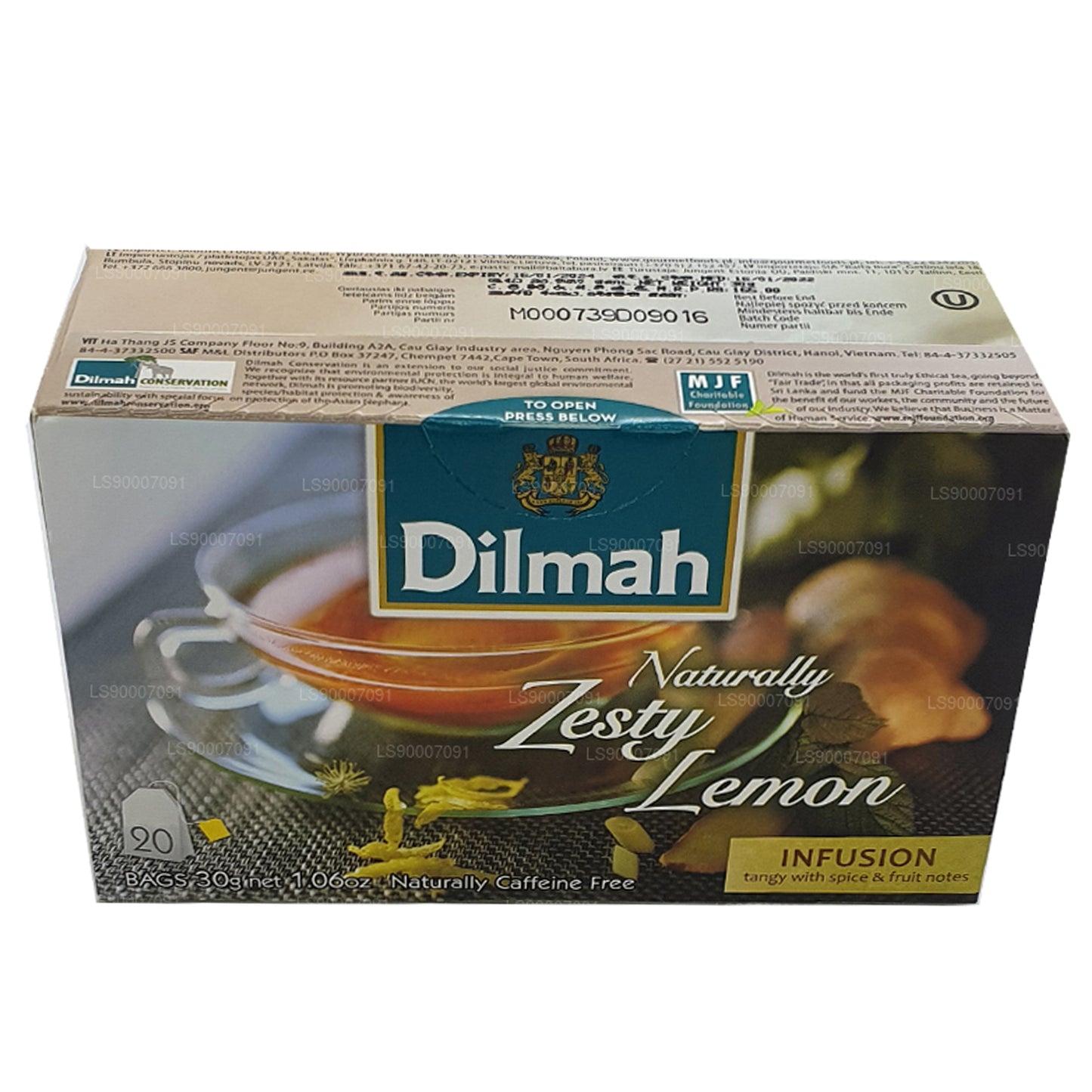 Dilmah Naturally Zesty Limon (30g) 20 Çay Poşeti