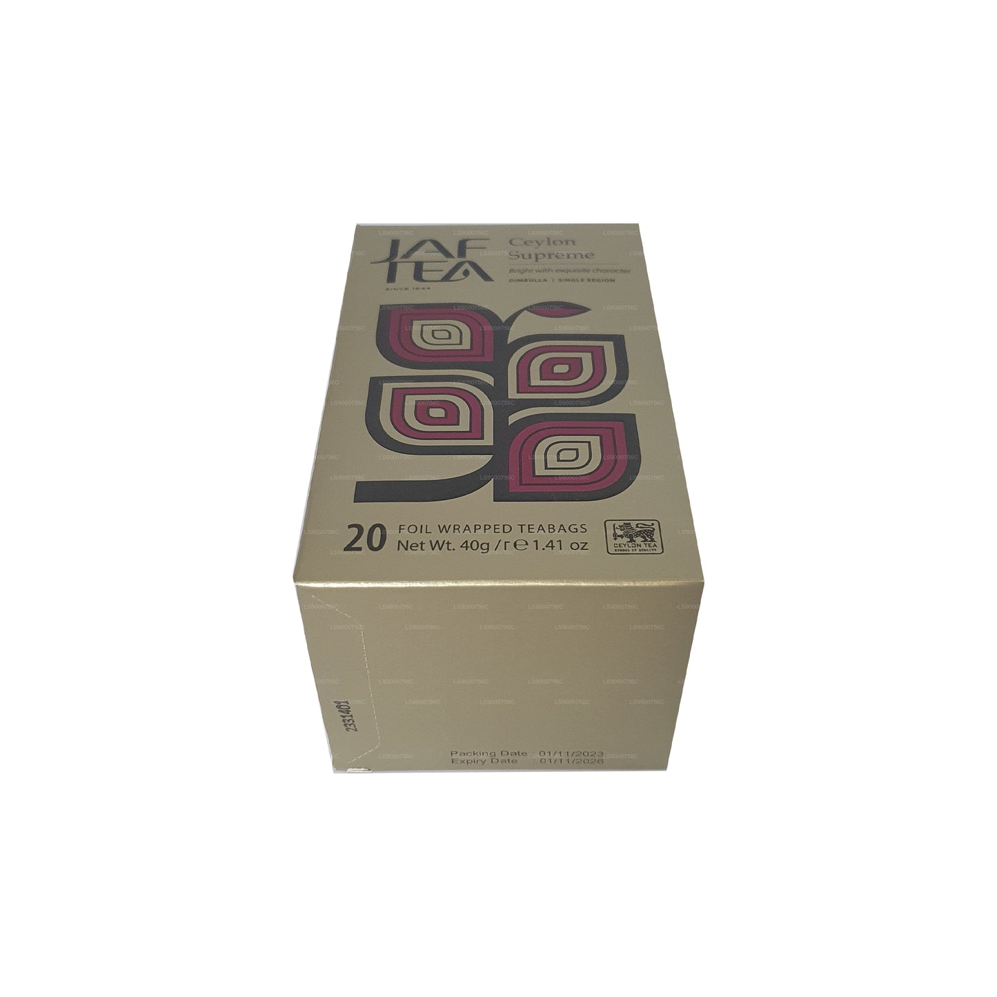 Jaf Çay Klasik Altın Koleksiyonu Seylan Supreme Folyo Zarflı Çay Poşeti (40g)