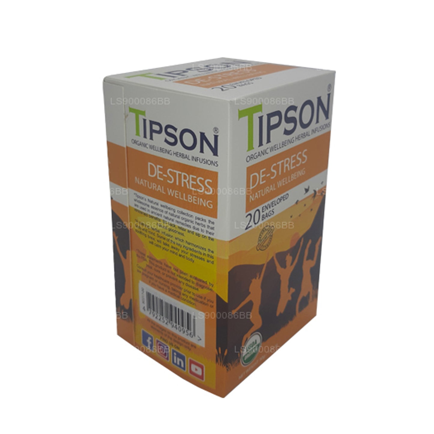 Tipson De-Stress Natural Wellbeing (30g) 20 Zarflı Çay Poşeti