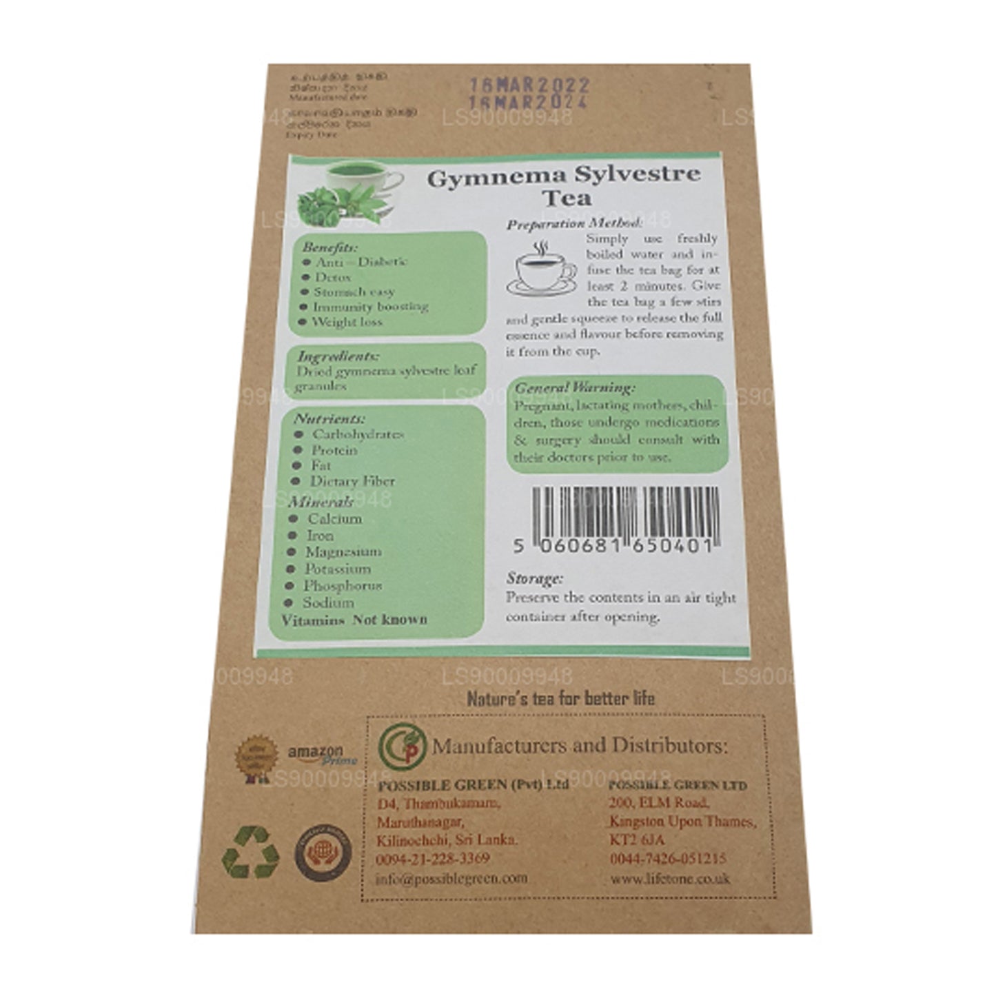 Lifetone Gymnema Sylvester Çay (40g)