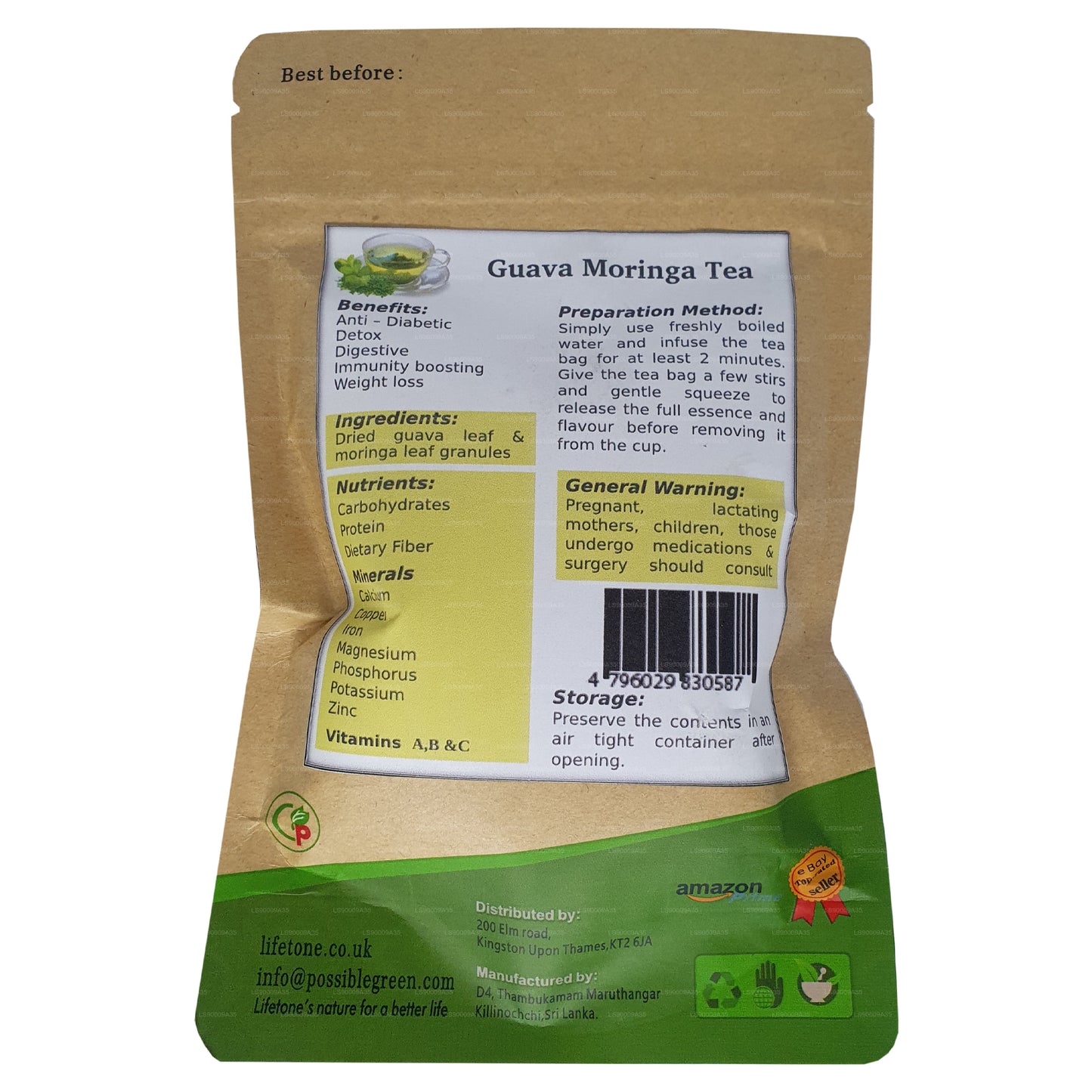 Lifetone Guava Moringa Çayı (30g)