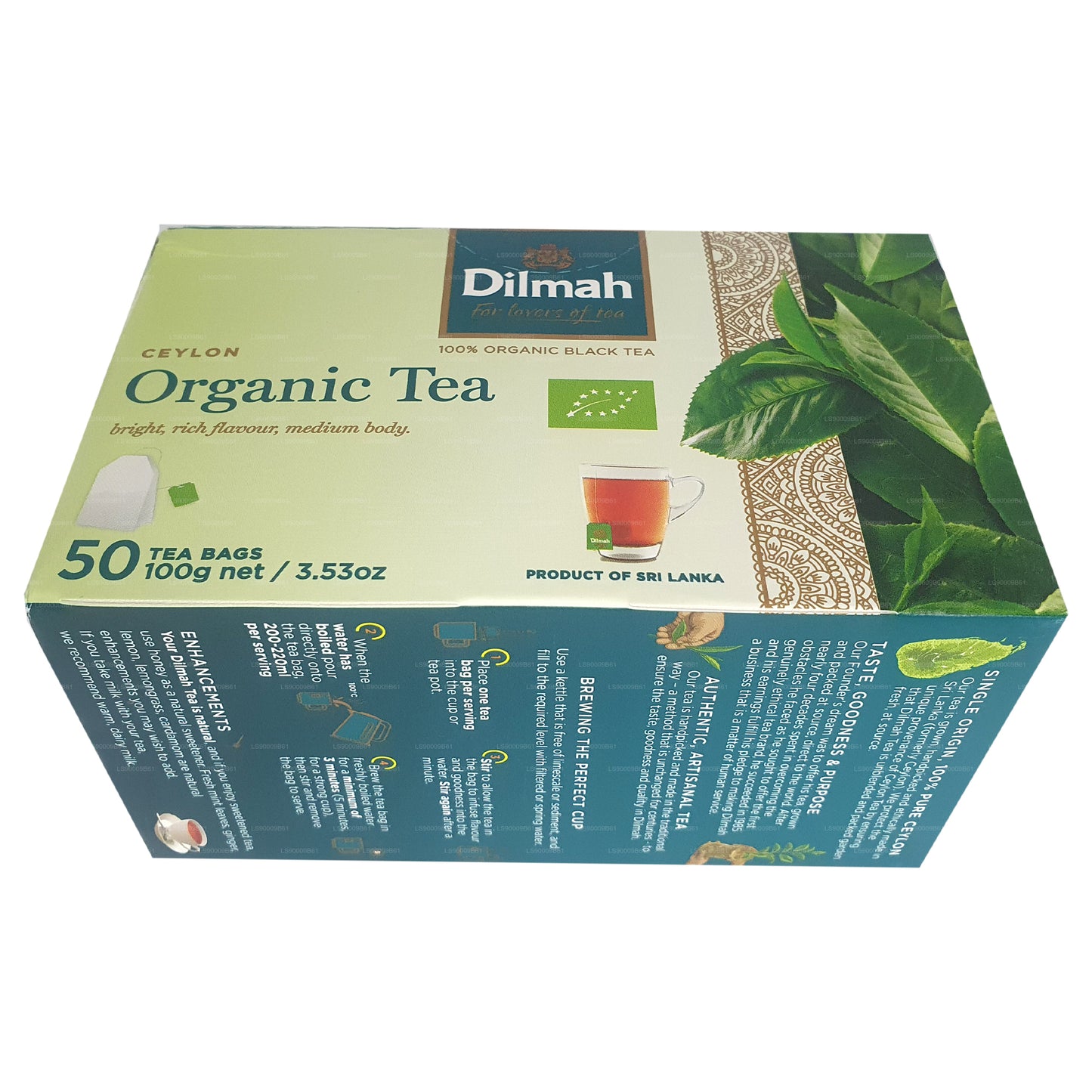Dilmah Organik Çay (100g) 50 Çay Poşetleri