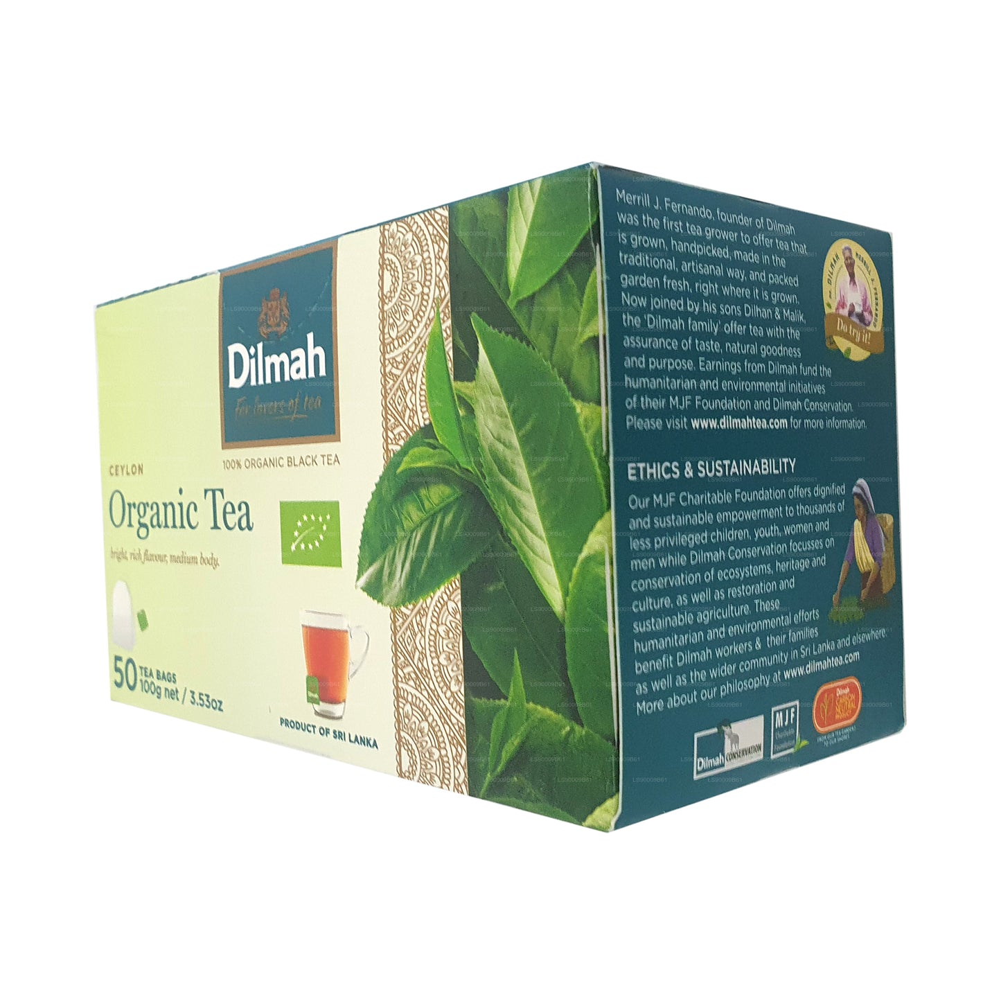 Dilmah Organik Çay (100g) 50 Çay Poşetleri