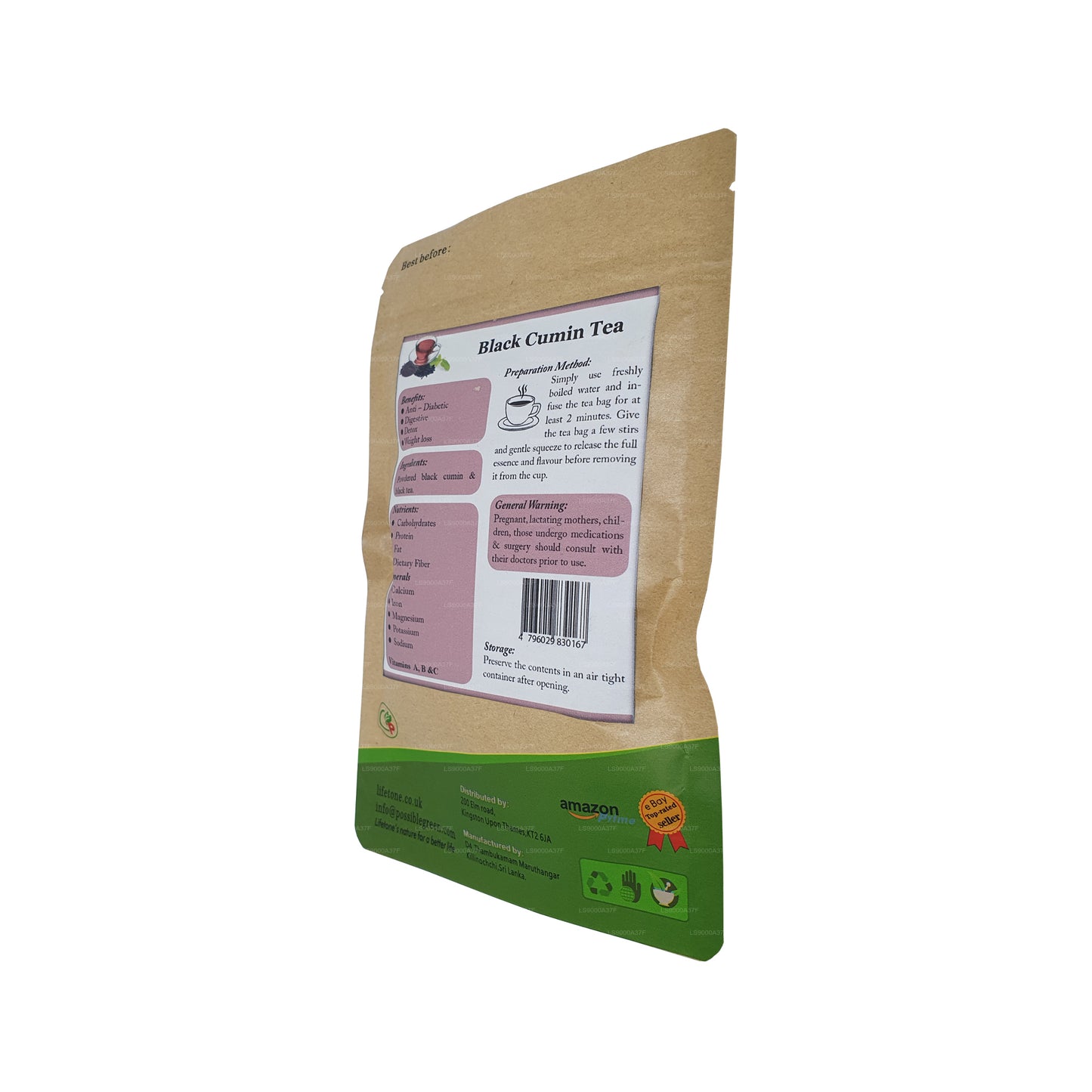 Lifetone Siyah Kimyon Çayı (40g)