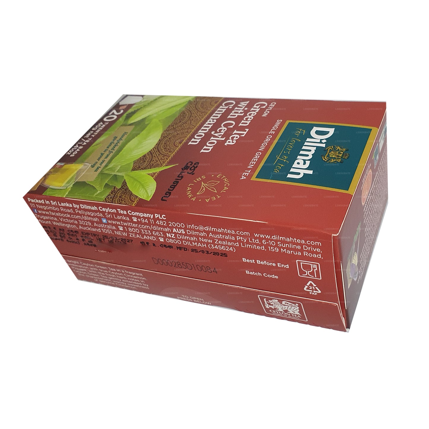 Dilmah Seylan Yeşil Çay Seylan Tarçınlı (40g) 20 Poşet Çay