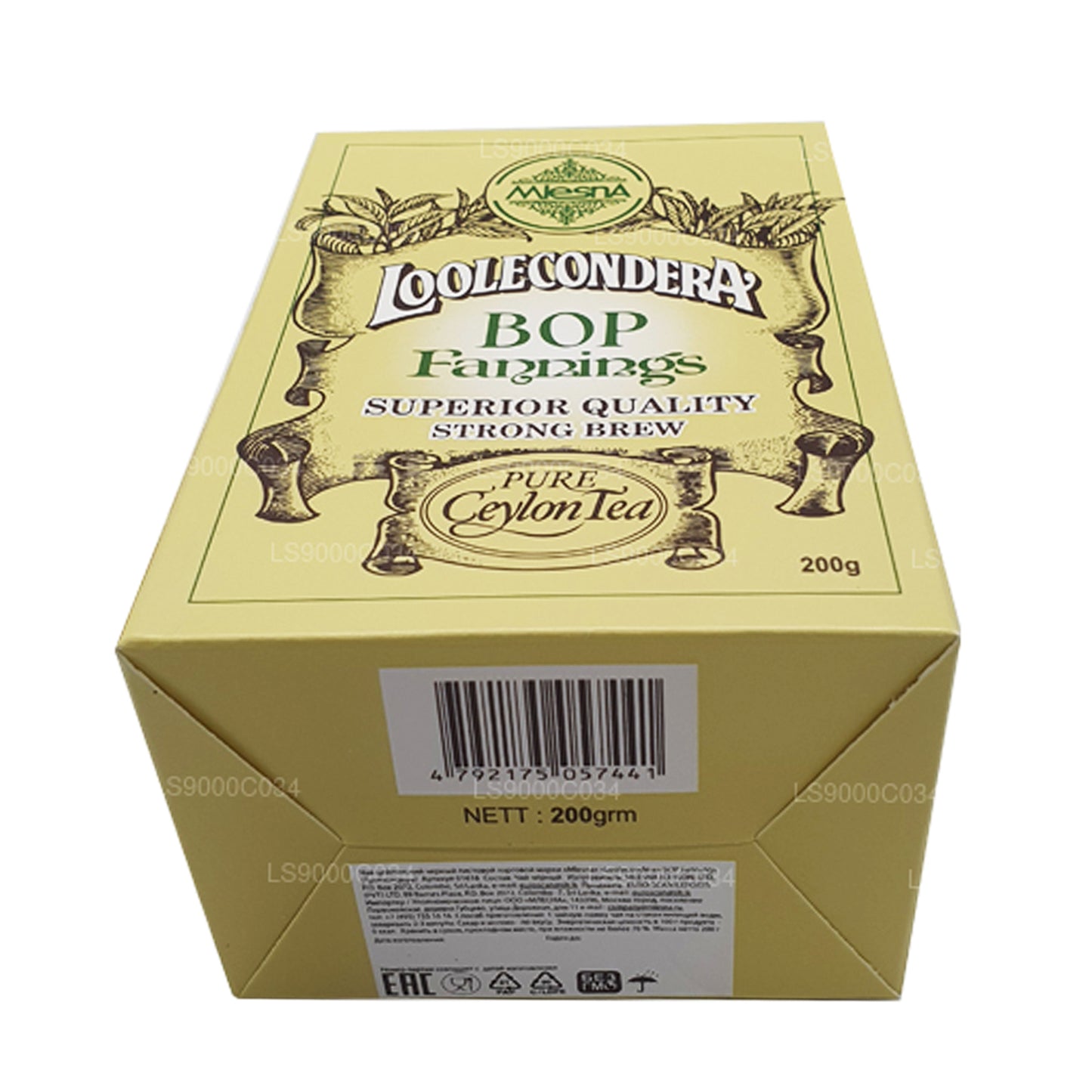 Mlesna Loolecondera BOP Fannings Strong Brew Gevşek Çay (200g)