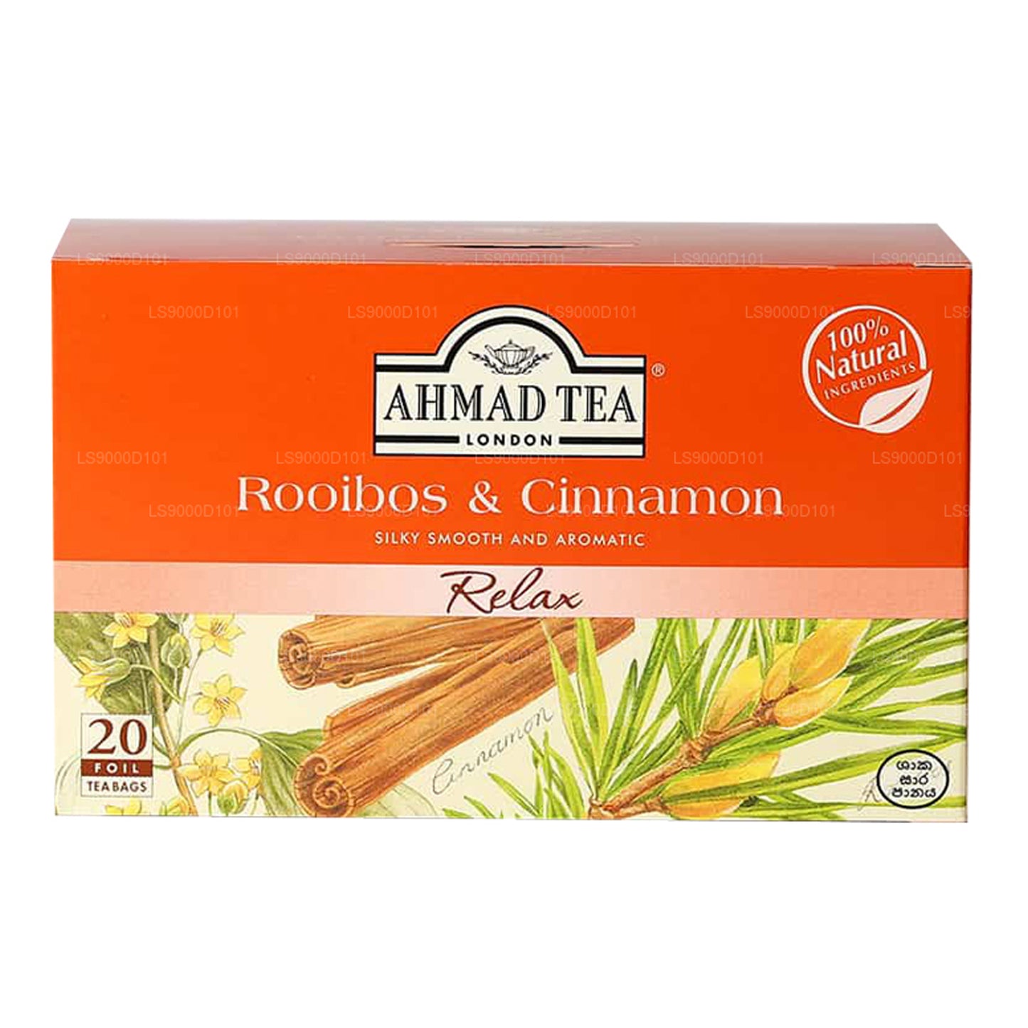Ahmad Çay Rooibos ve Tarçın 20 Folyo Çay Poşetleri (30g)