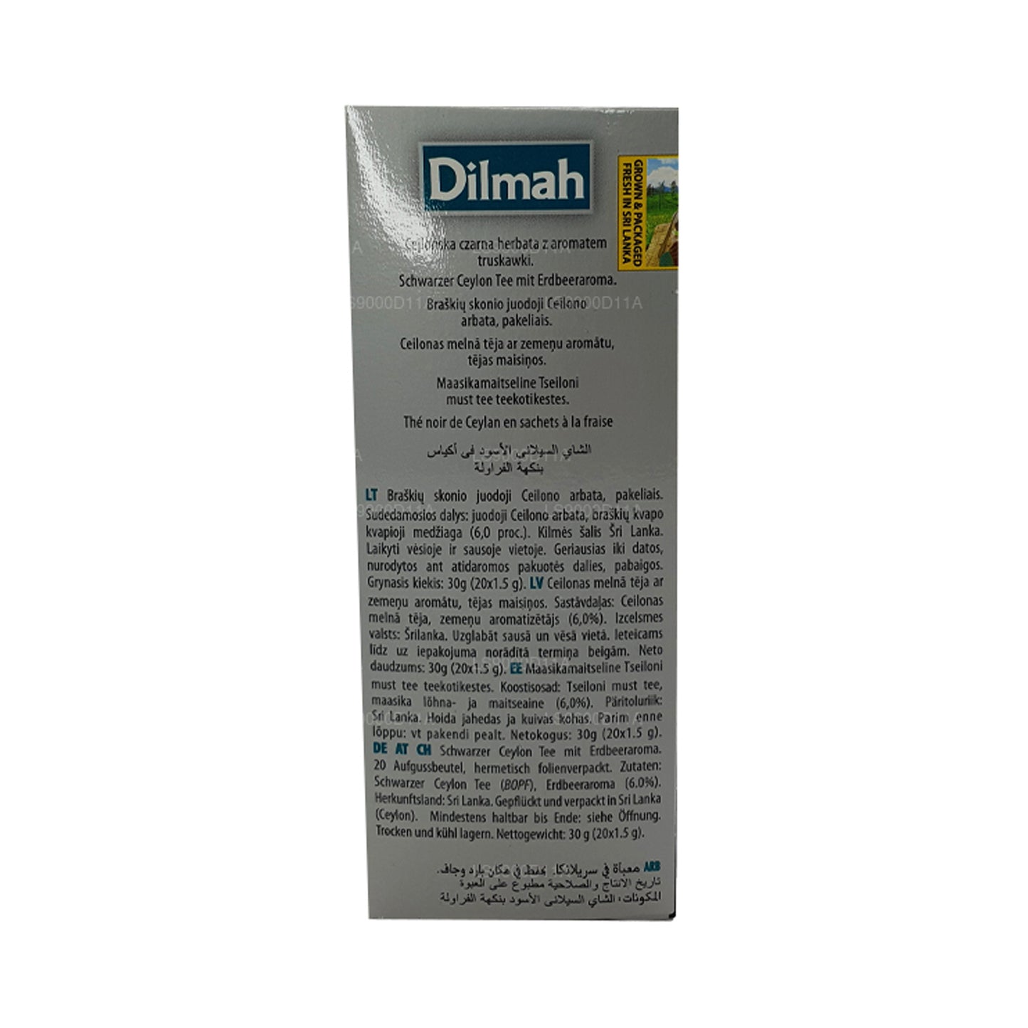 Dilmah Çilek Aromalı Seylan Siyah Çay (30g) 20 Çay Poşeti