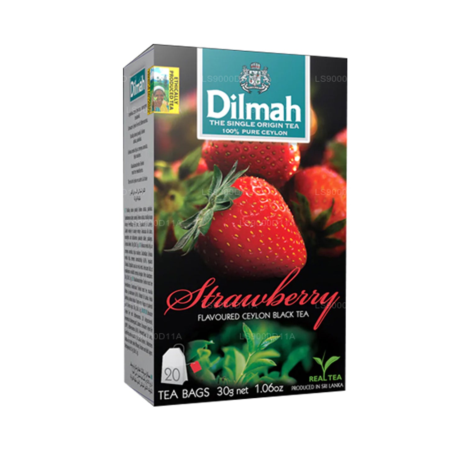 Dilmah Çilek Aromalı Seylan Siyah Çay (30g) 20 Çay Poşeti