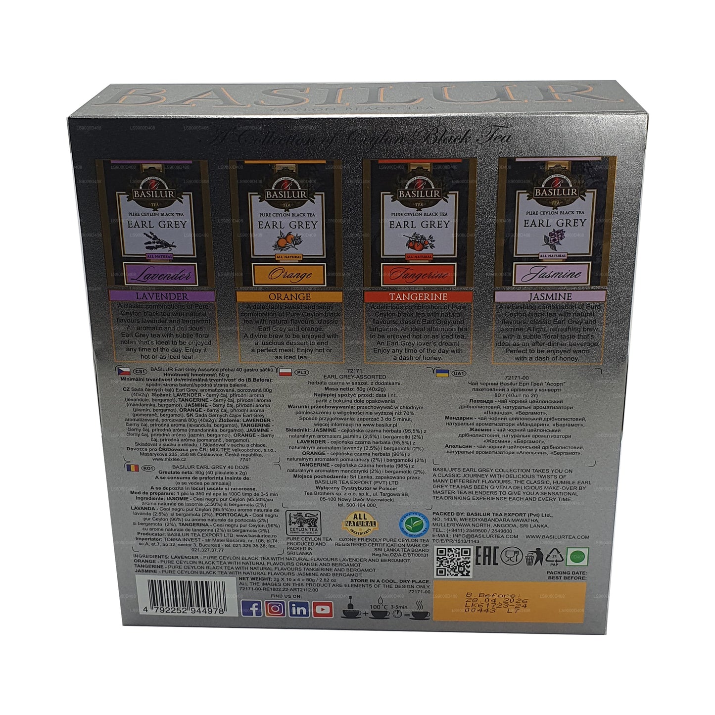 Basilur Earl Grey Koleksiyonu Karışık (80g)