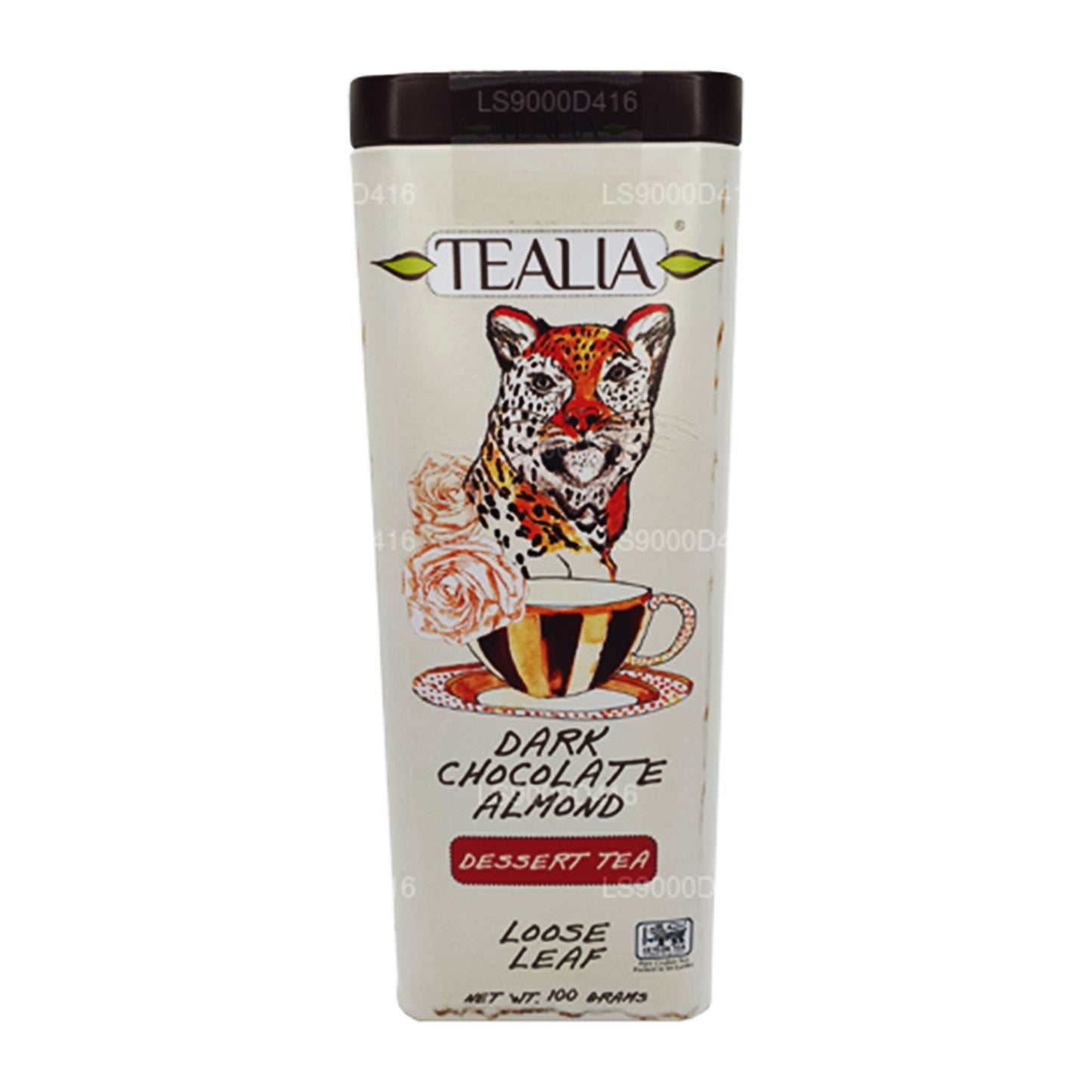 Tealia Bitter Çikolata Badem Yaprak Yaprak (100g)