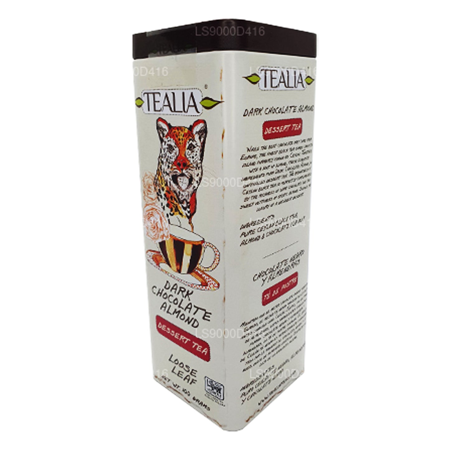Tealia Bitter Çikolata Badem Yaprak Yaprak (100g)