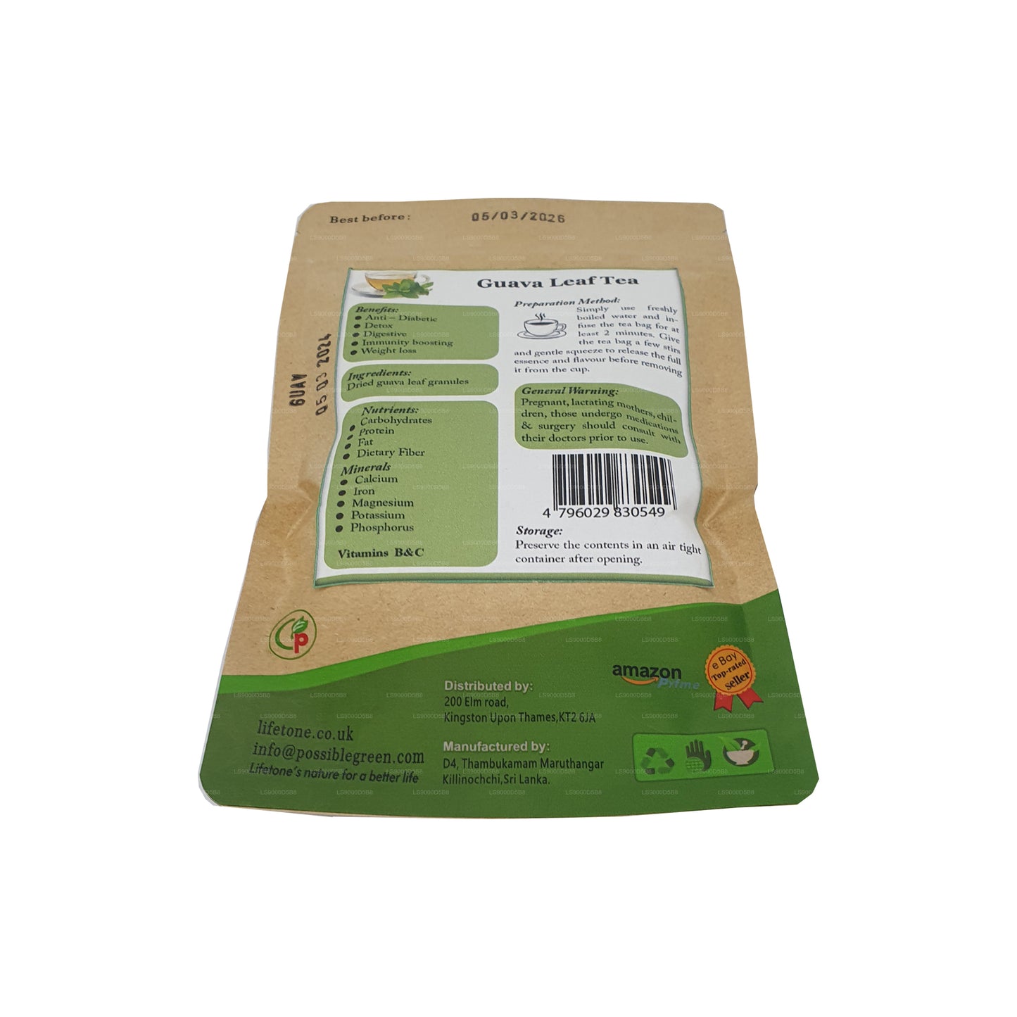 Lifetone Guava Yaprağı Çay (30g)